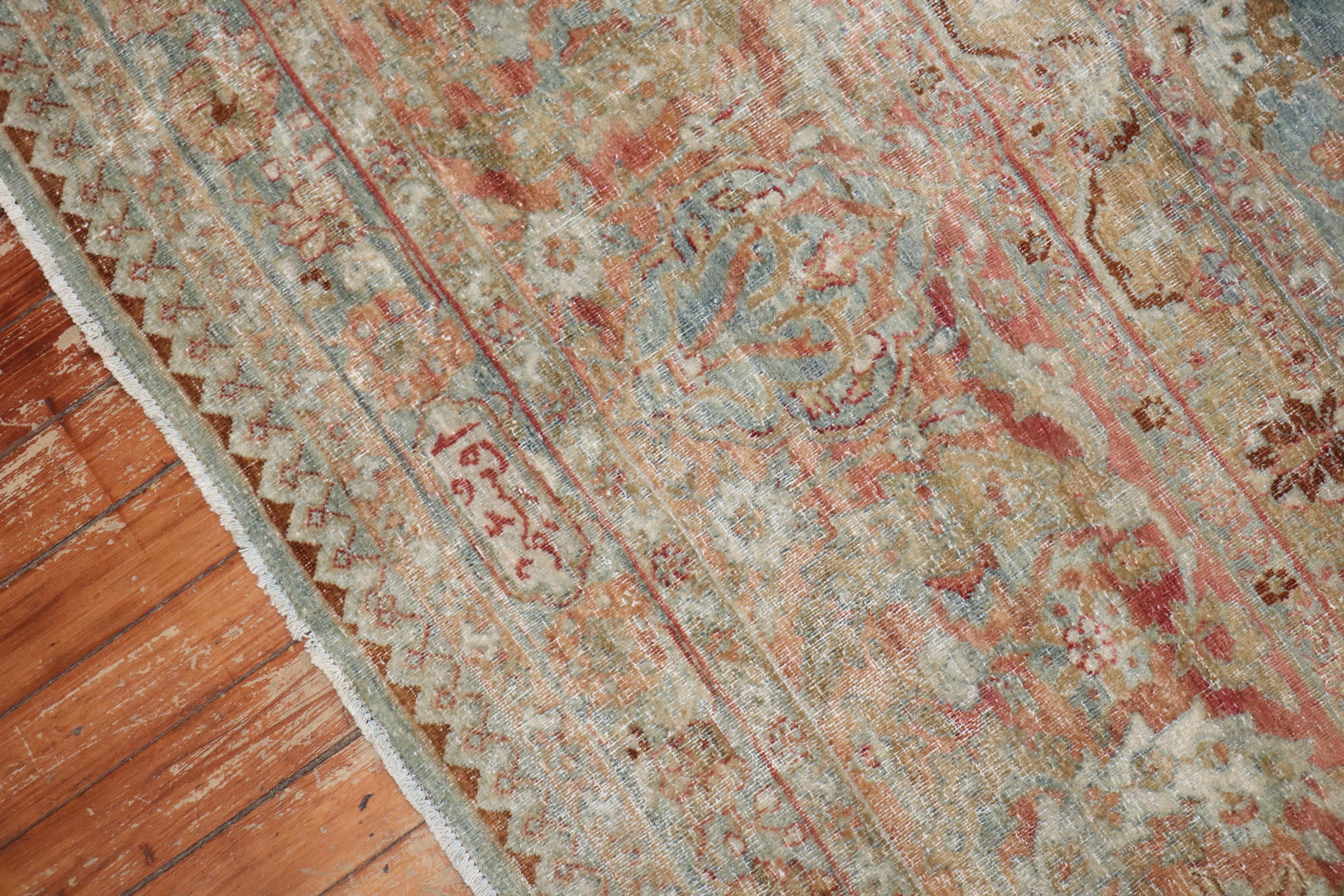 Tapis persan Yazd ancien bleu clair de la collection Zabihi en vente 8