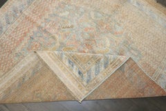 Zabihi Collection Hellblau Pfirsich Antiker Persischer Afshar Teppich, 3'4'' x 3'7''