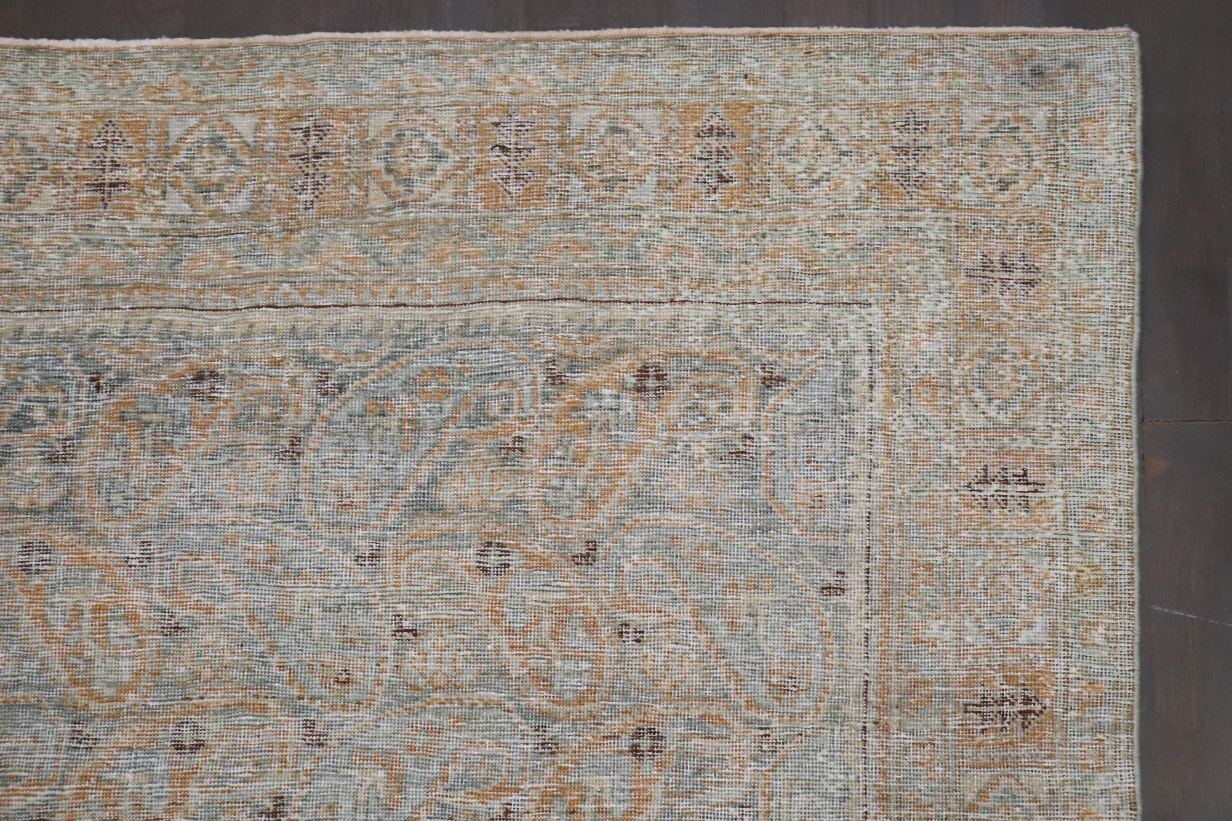 Tessuto a mano Zabihi Collection Light Blue Persian Afshar Rug in vendita