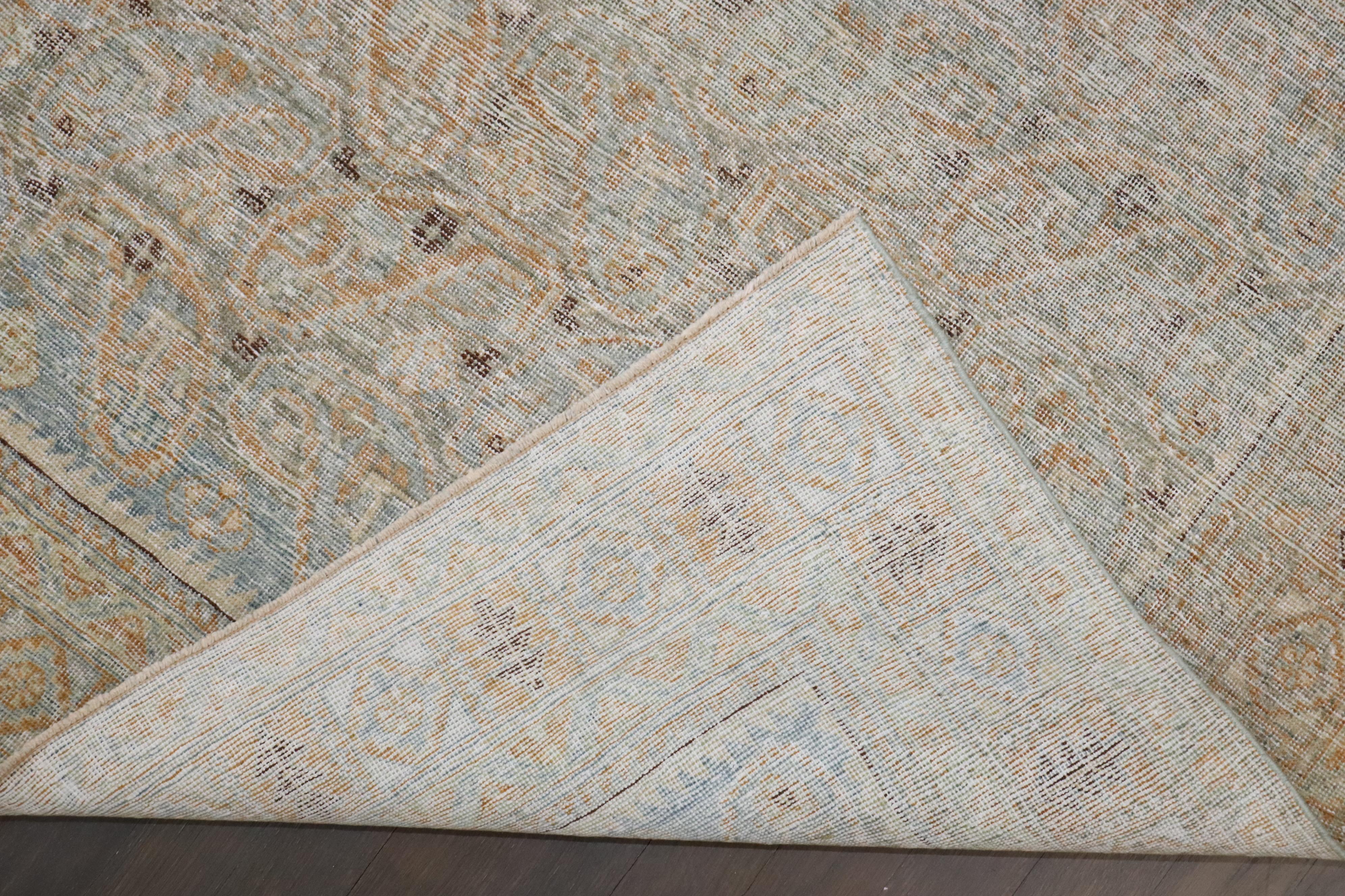 XX secolo Zabihi Collection Light Blue Persian Afshar Rug in vendita