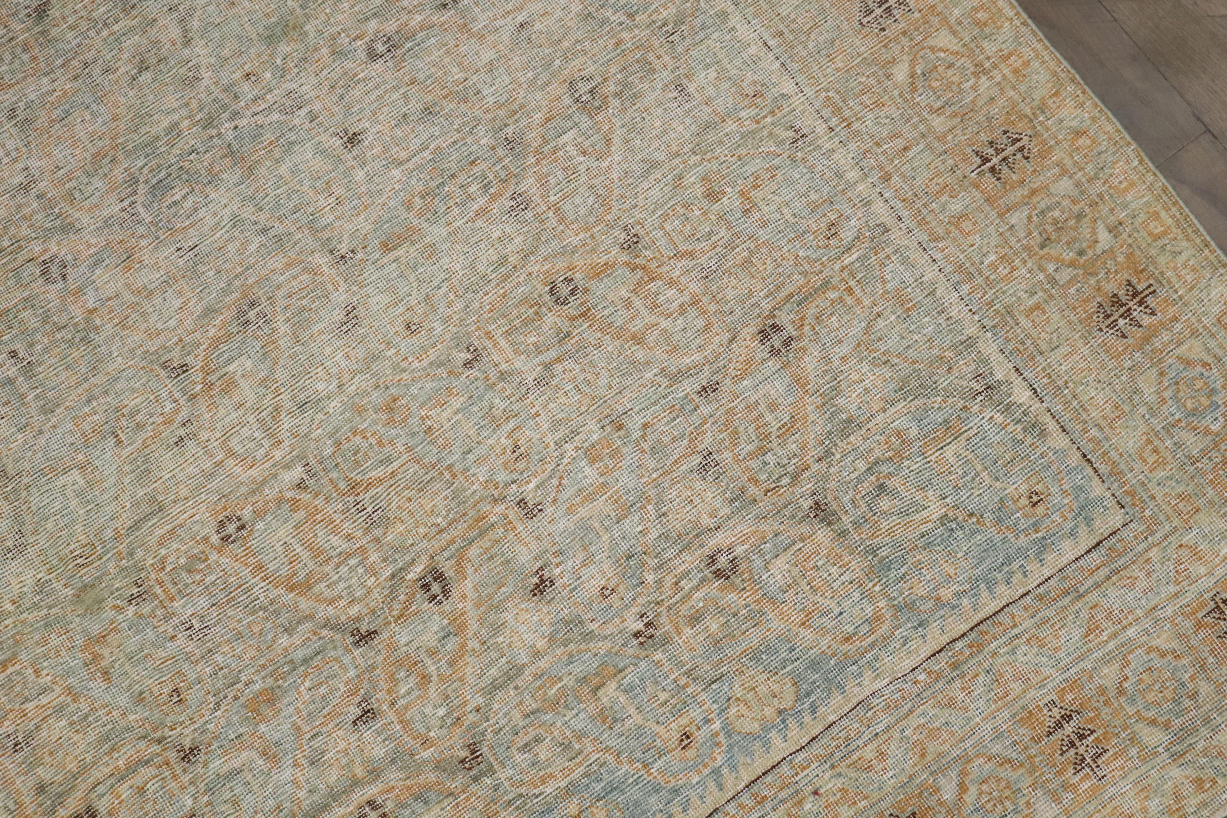 Lana Zabihi Collection Light Blue Persian Afshar Rug in vendita