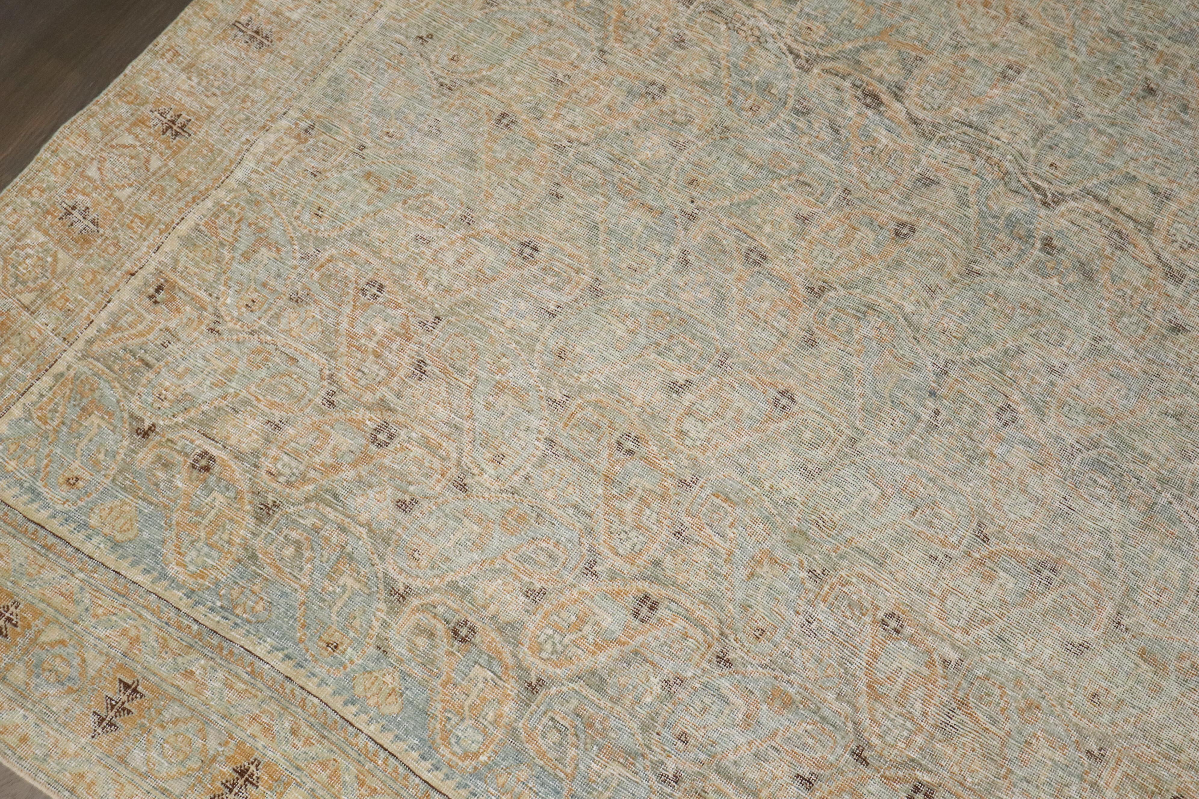 Zabihi Collection Light Blue Persian Afshar Rug in vendita 1