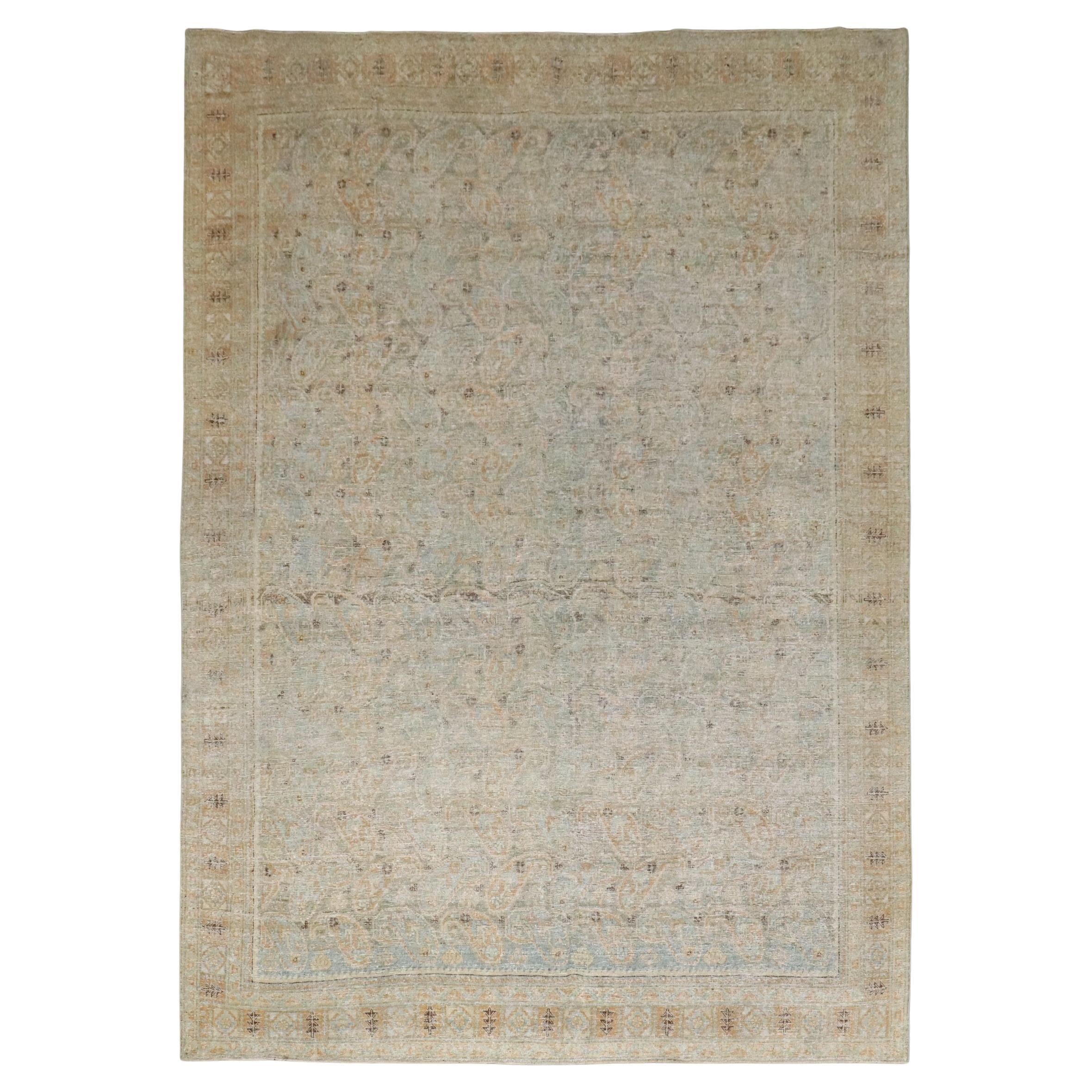 Zabihi Collection Light Blue Persian Afshar Rug