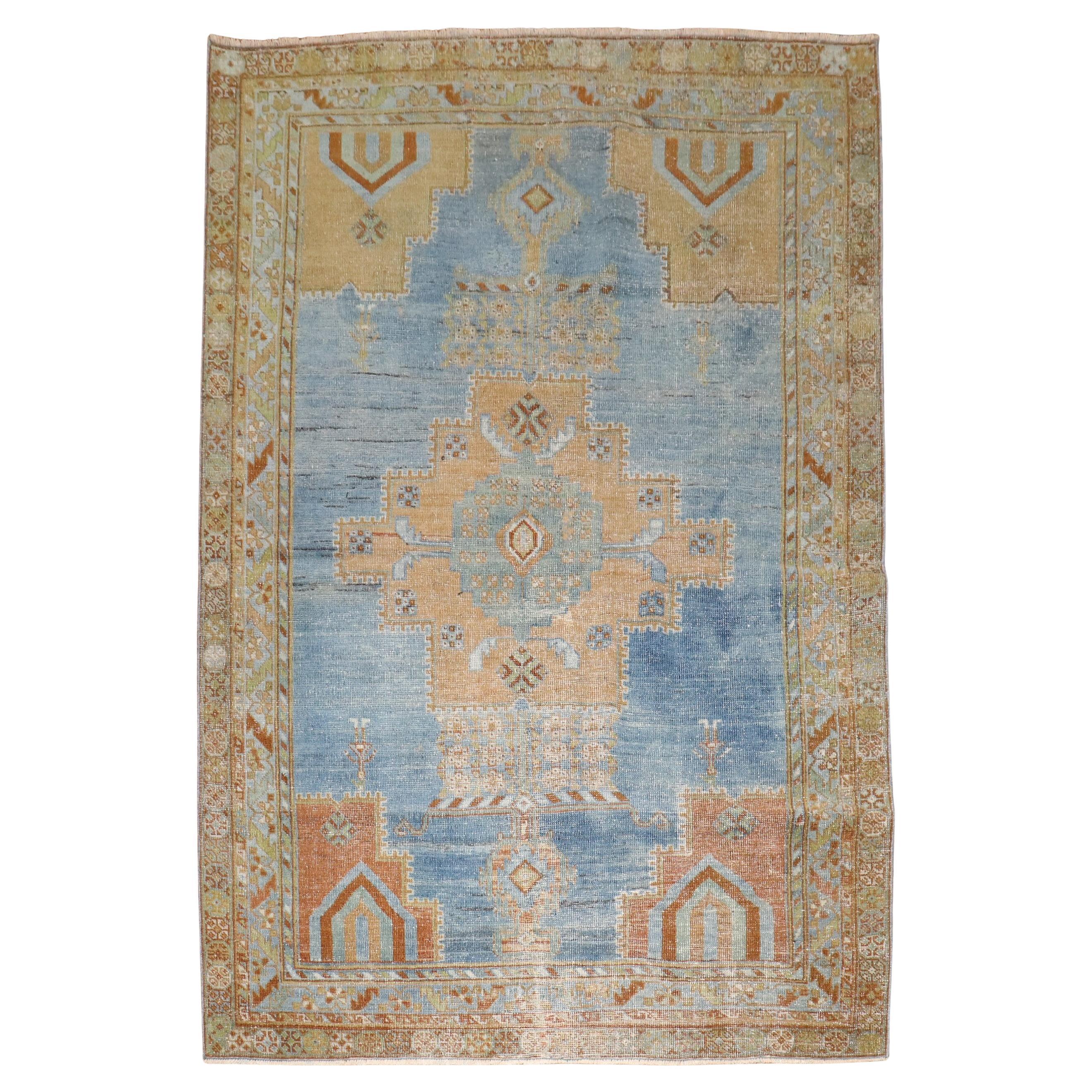 Tappeto Afshar persiano blu chiaro della Collectional Zabihi