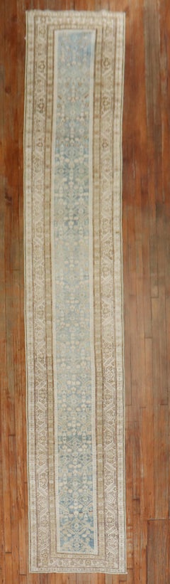 Runner antico persiano Malayer blu chiaro della Collectional di Zabihi