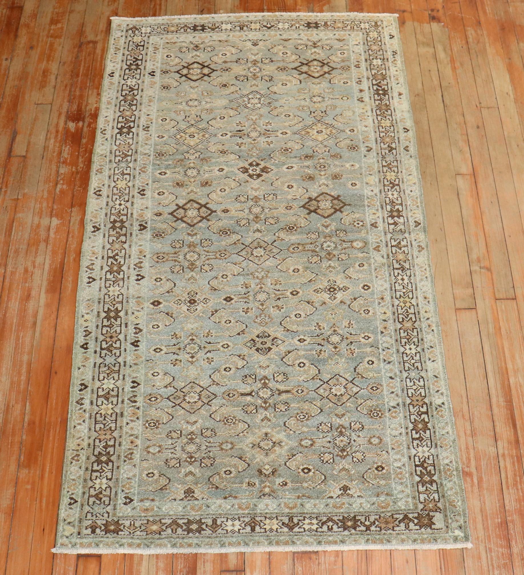 Persiano Tappeto Runner Zabihi Collectional Blu chiaro persiano Malayer in vendita