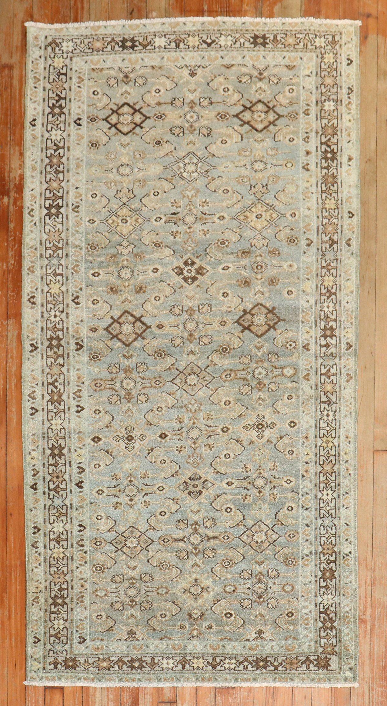 Tappeto Runner Zabihi Collectional Blu chiaro persiano Malayer In condizioni buone in vendita a New York, NY