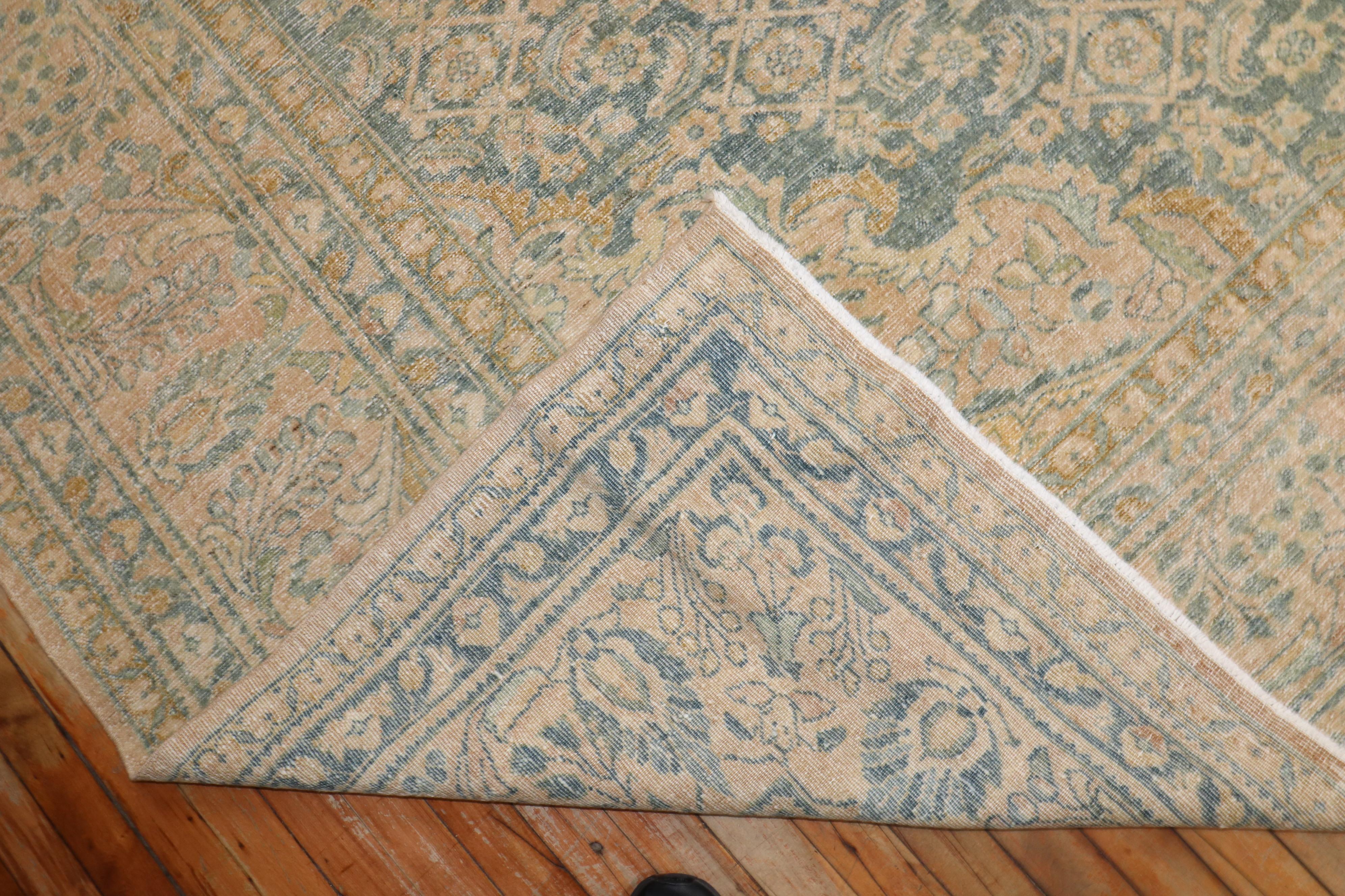 Colección Zabihi Alfombra persa verde claro para habitaciones Malayer en venta