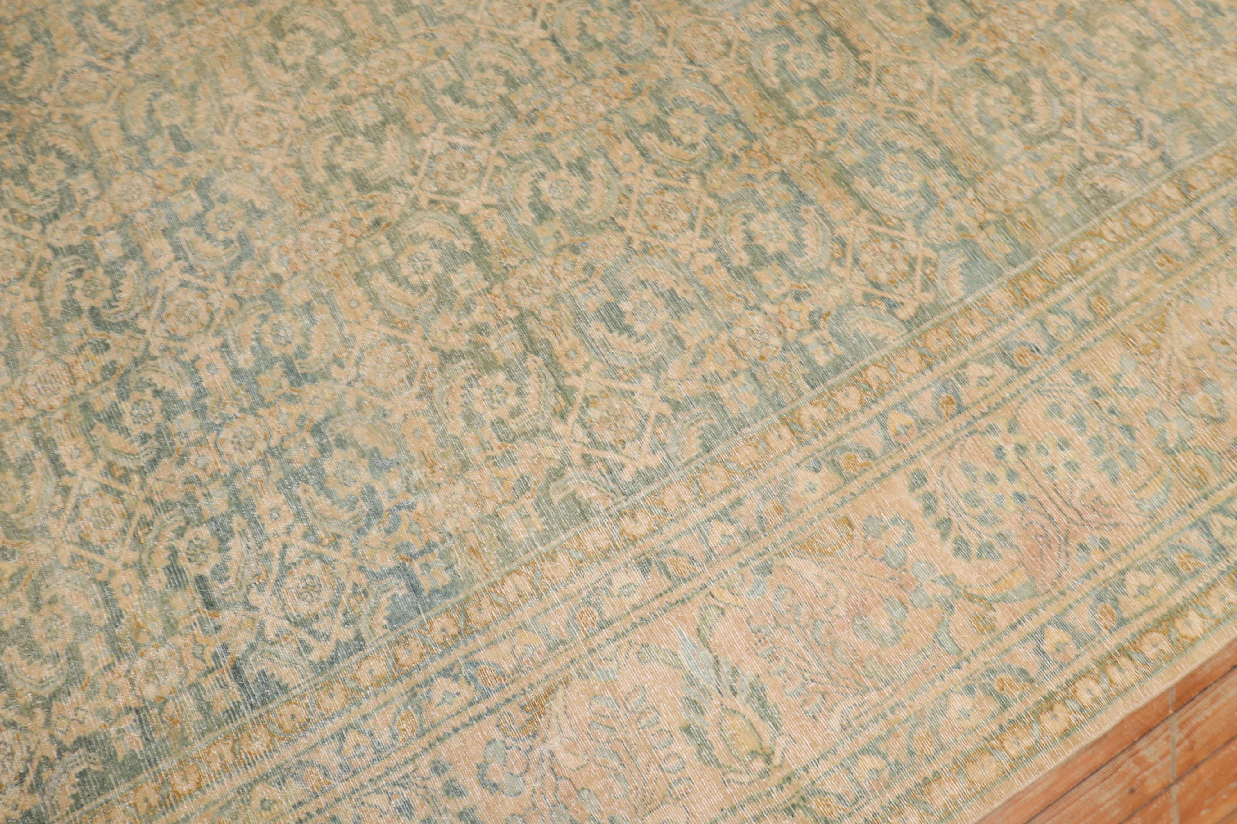 Colección Zabihi Alfombra persa verde claro para habitaciones en Bueno estado para la venta en New York, NY