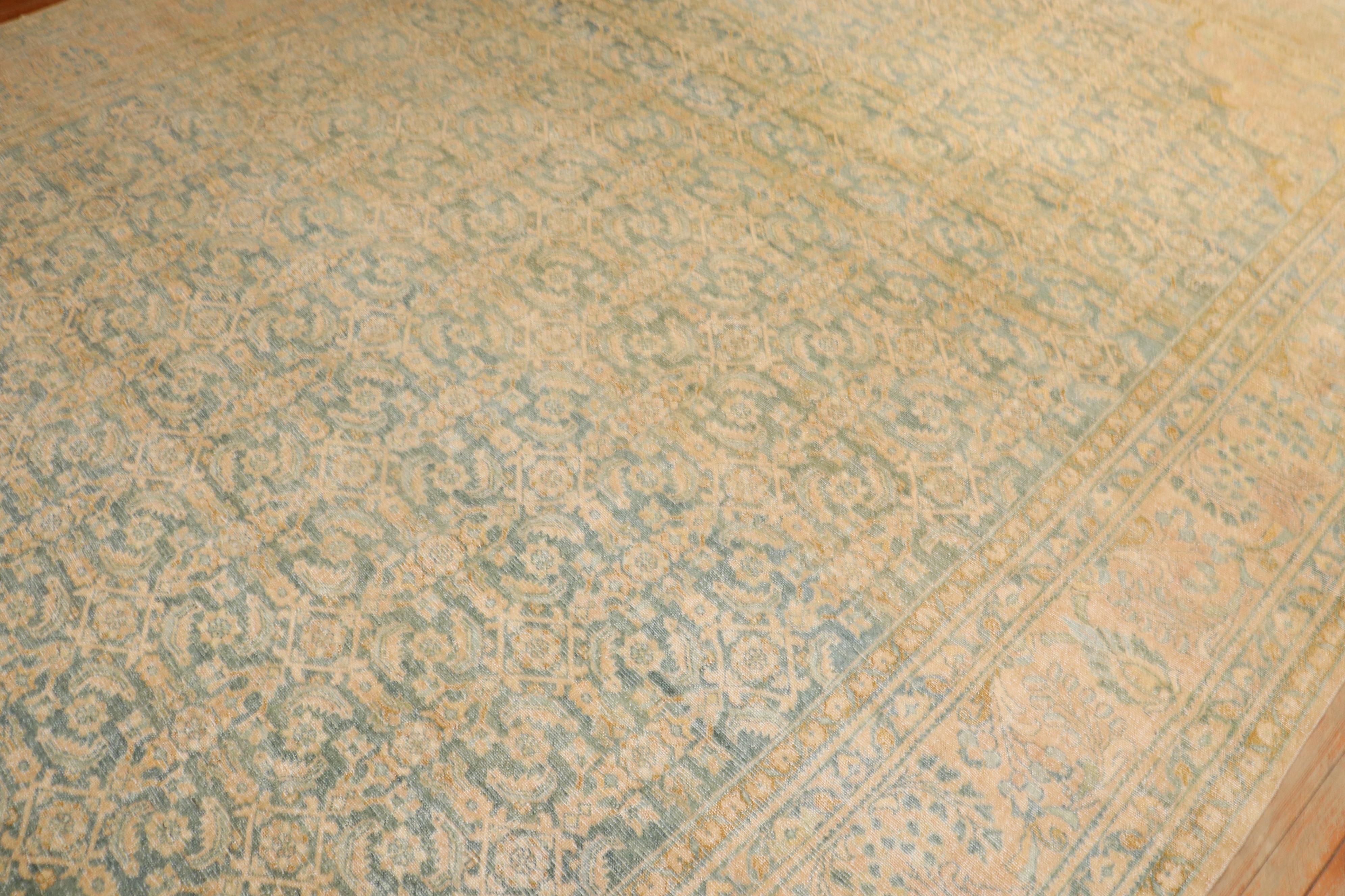 Colección Zabihi Alfombra persa verde claro para habitaciones Lana en venta