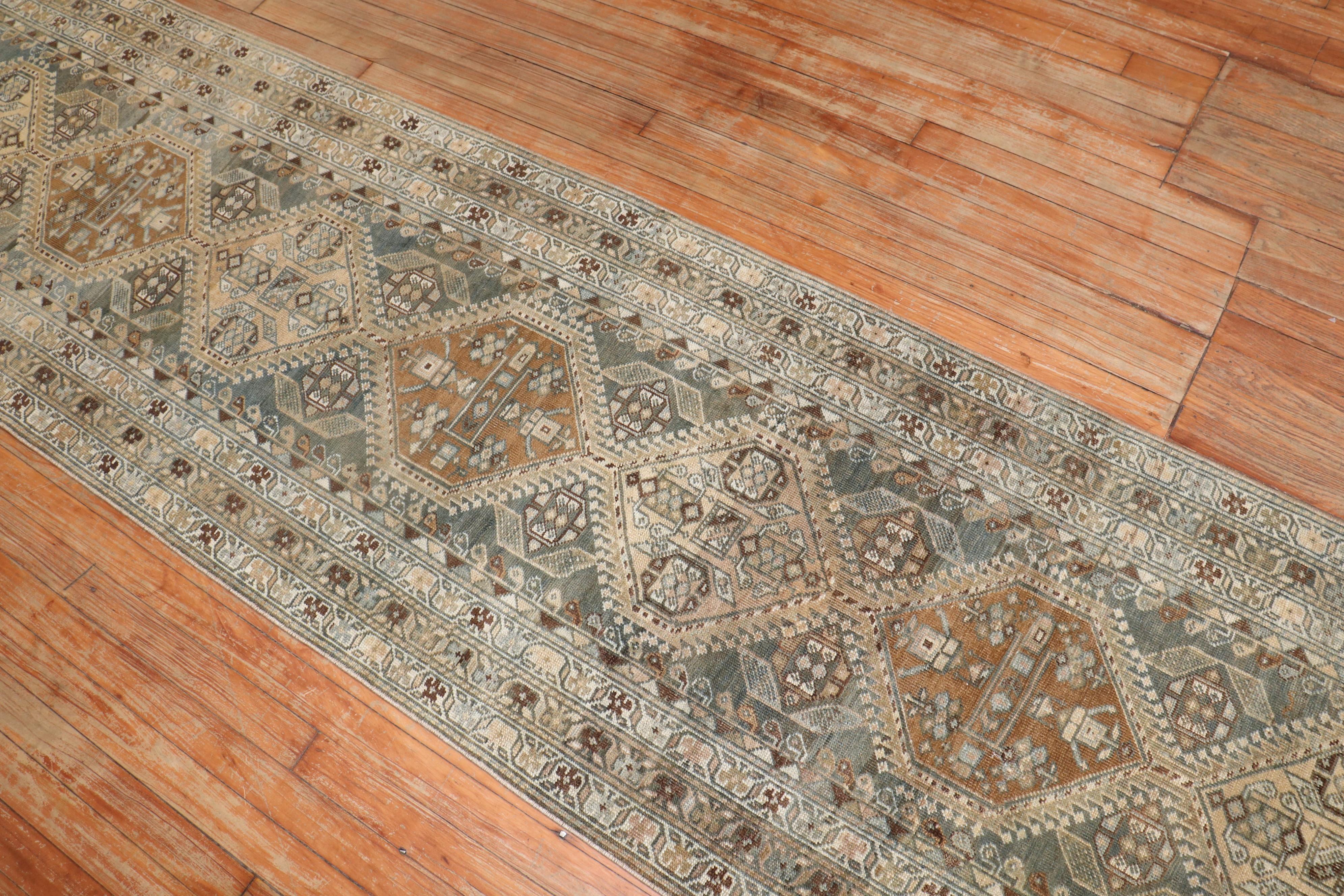 1920s Persian Malayer in green, caramel, khaki and brown

Details
rug no.	j3023
size	2' 8