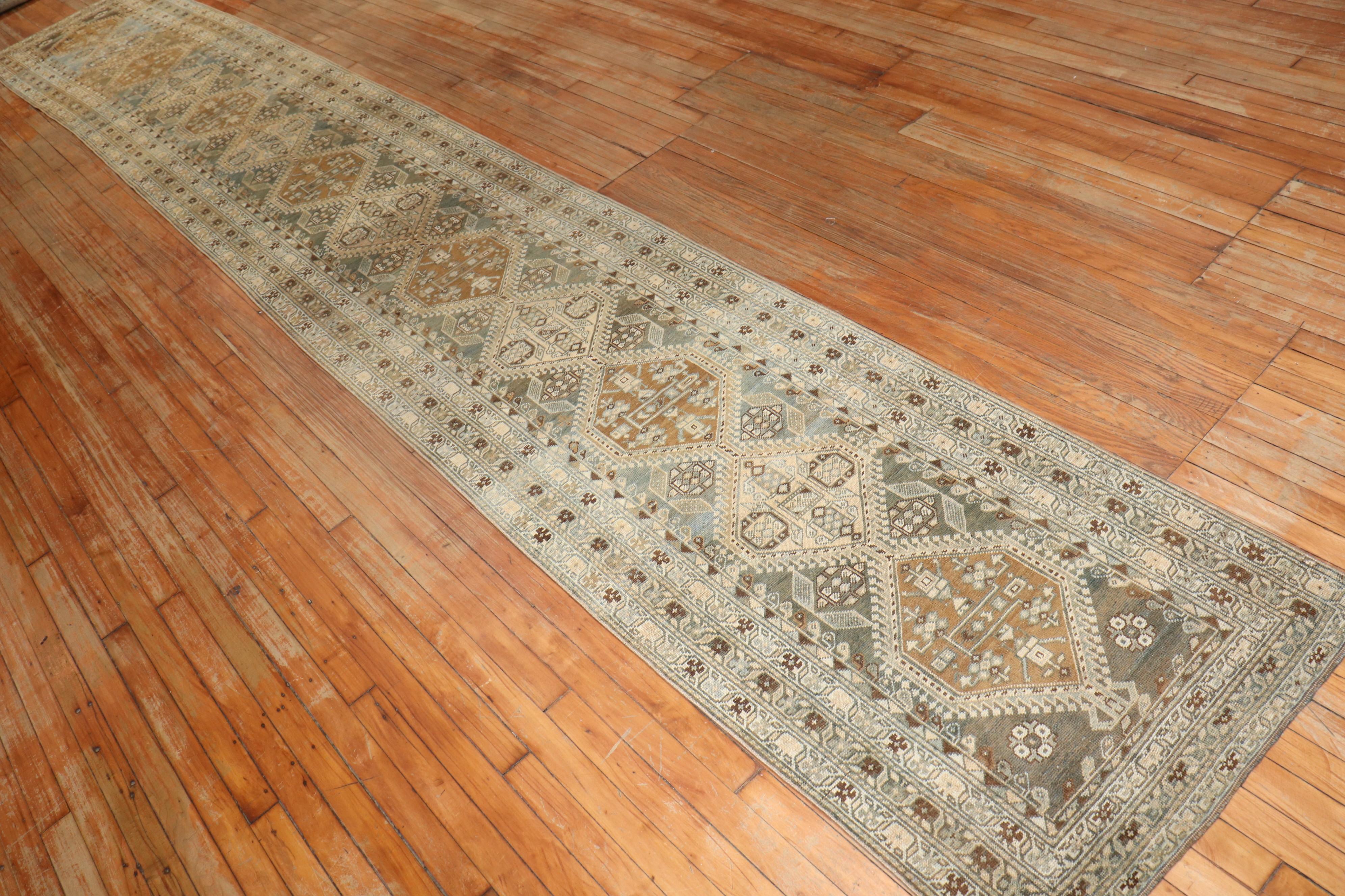 Zabihi Collection Long Antique Persian Malayer Runner en vente 1