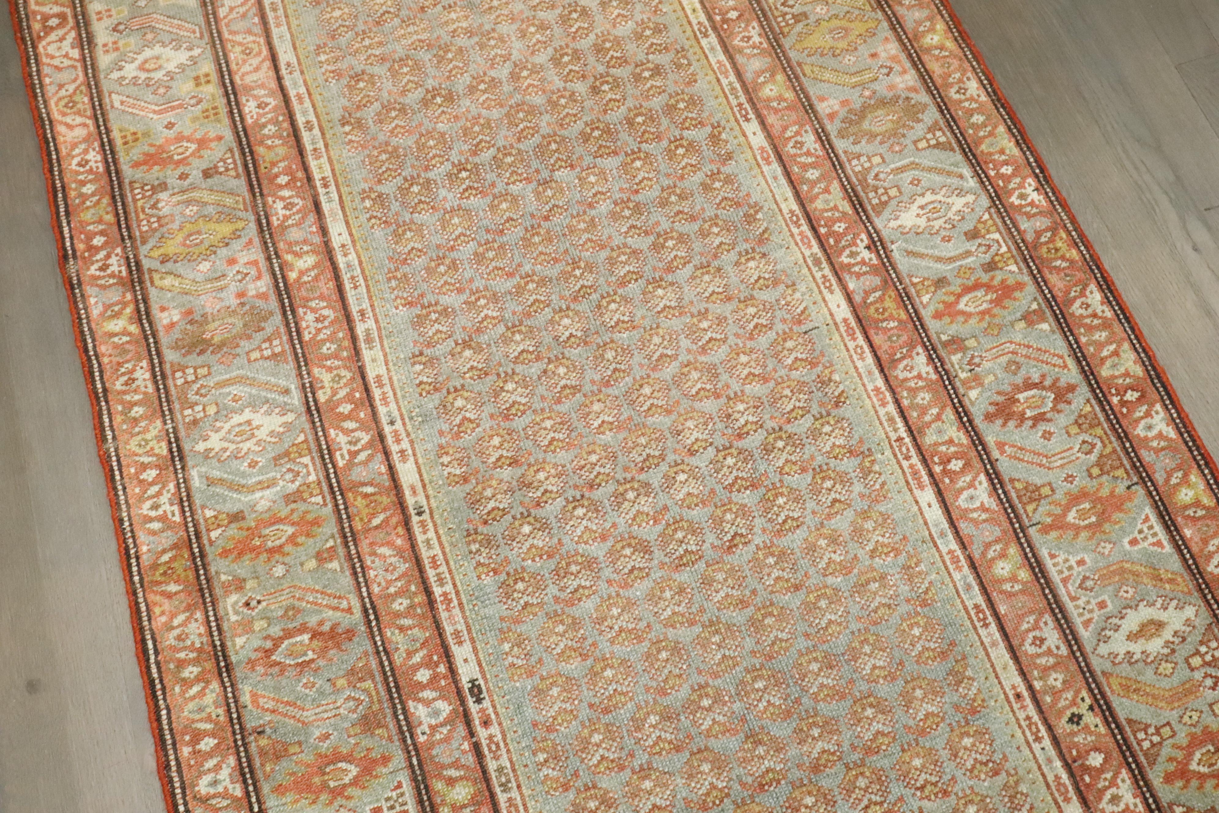 Zabihi Collection Long Antique Persian Seraband 20 Fuß Läufer (Wolle) im Angebot
