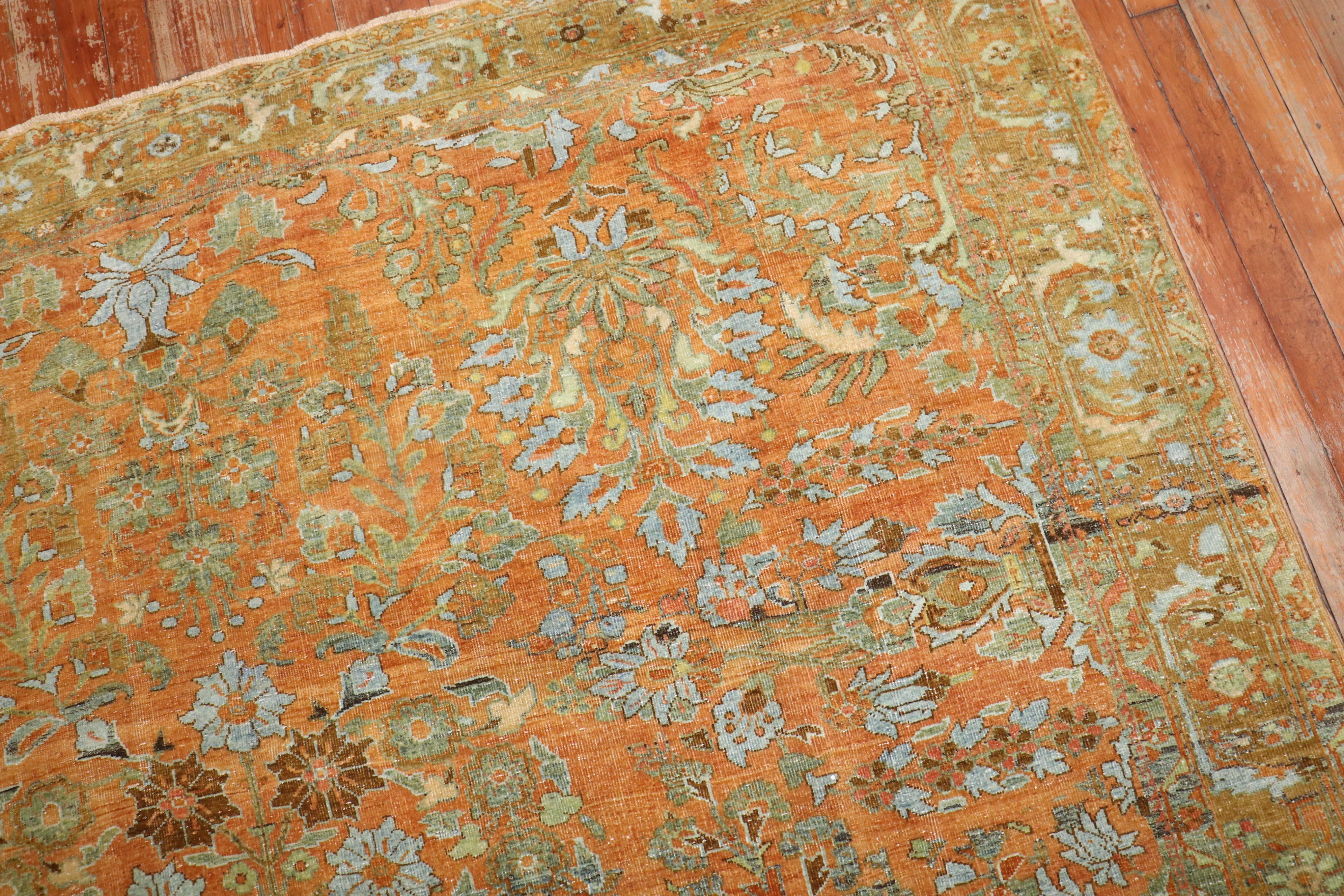 Hand-Knotted Zabihi Collection  Magnificent Persian Sarouk Rug For Sale