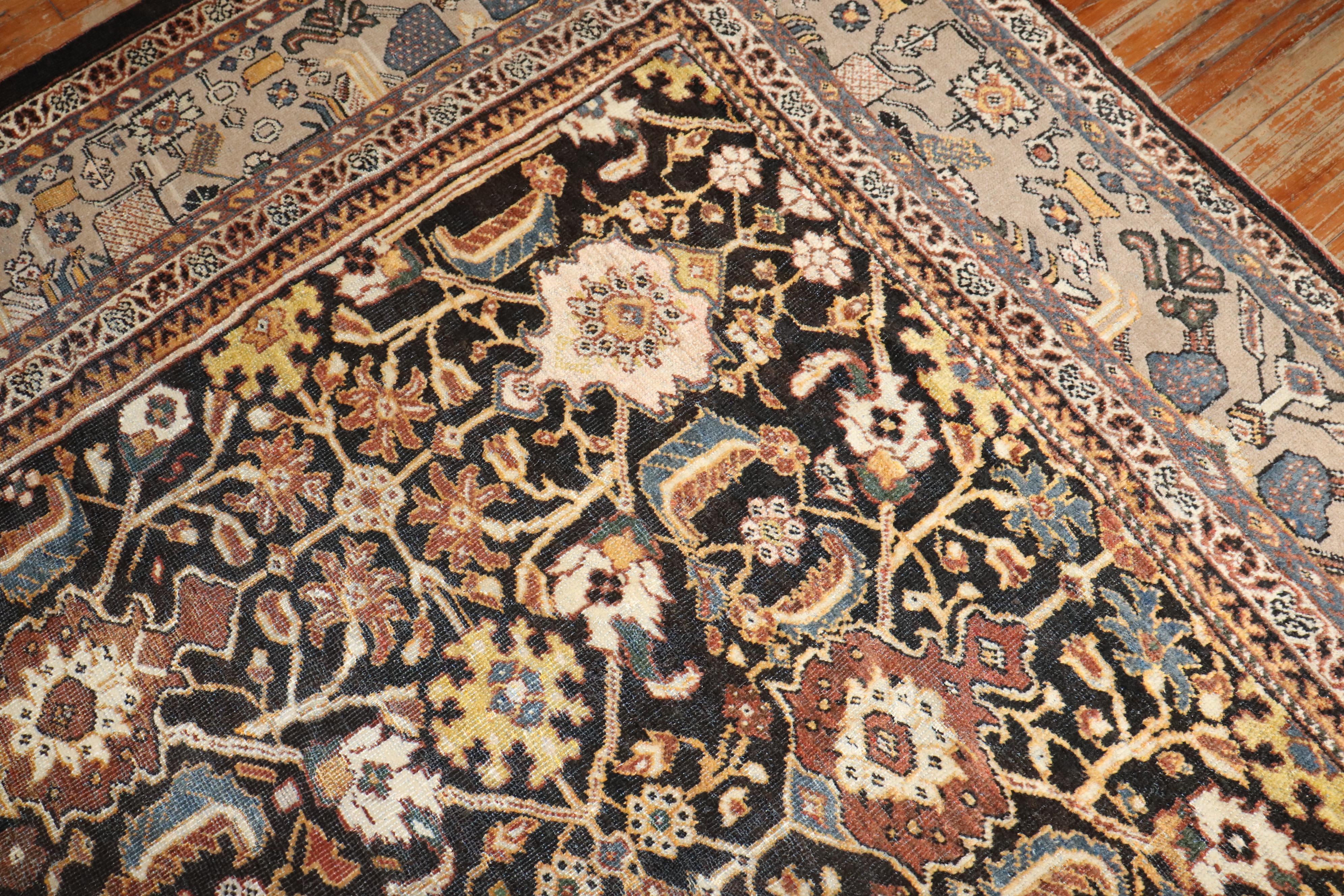 Tappeto Zabihi Collection Maschile Antico Persiano Mahal In condizioni buone in vendita a New York, NY