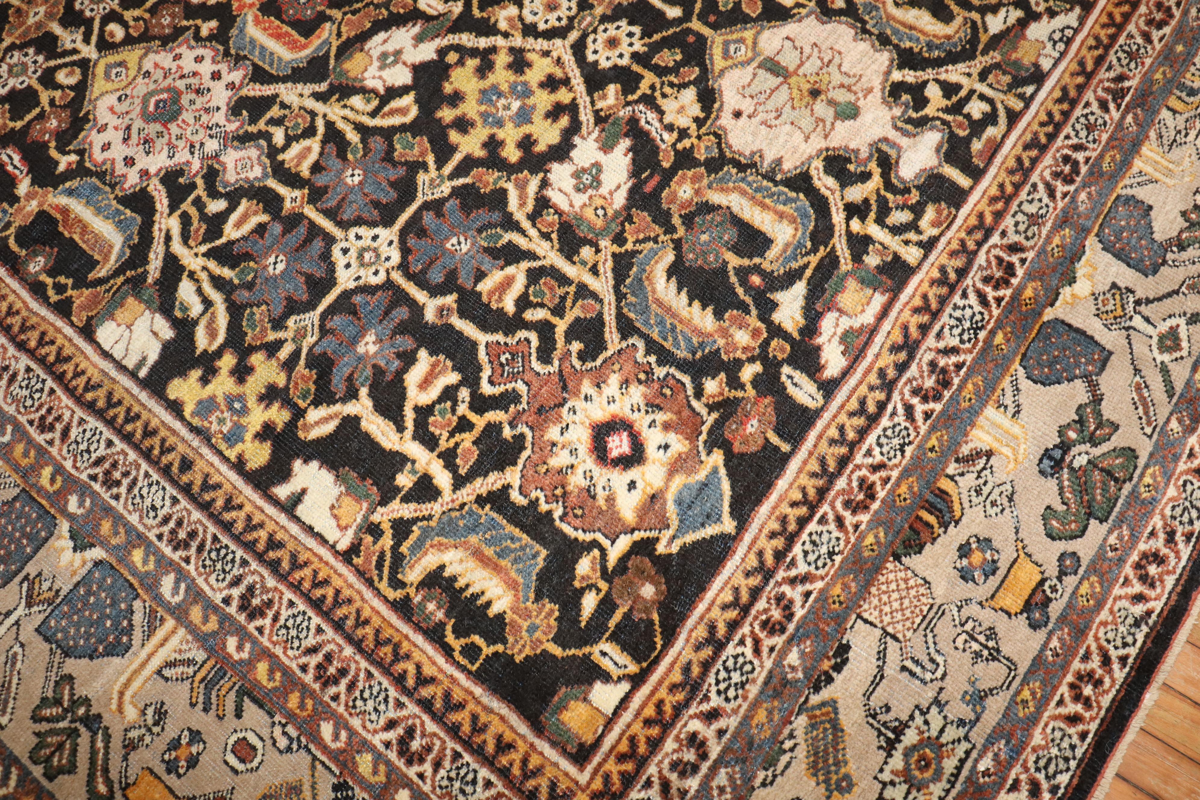 Tappeto Zabihi Collection Maschile Antico Persiano Mahal in vendita 2