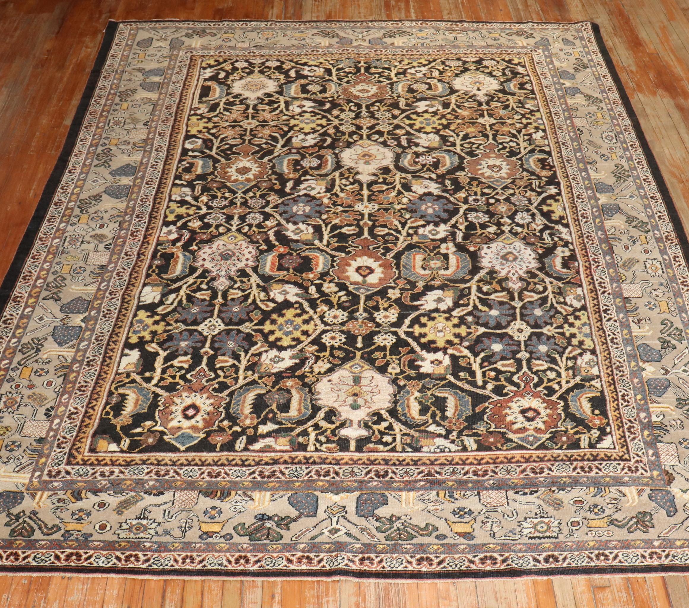 Tappeto Zabihi Collection Maschile Antico Persiano Mahal in vendita 3