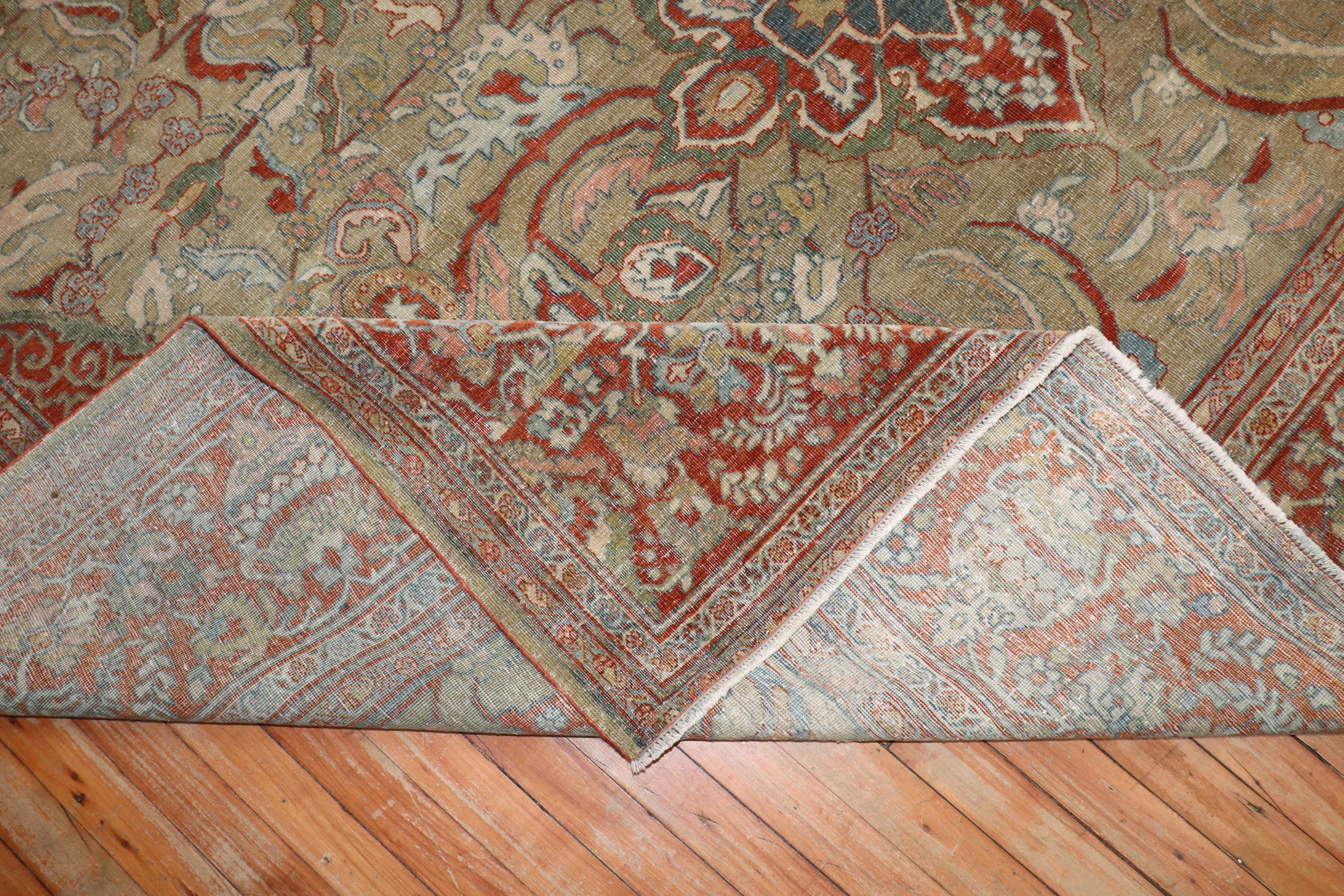 Colonial hollandais Tapis antique persan Sarouk Ferahan de la collection Zabihi en vente