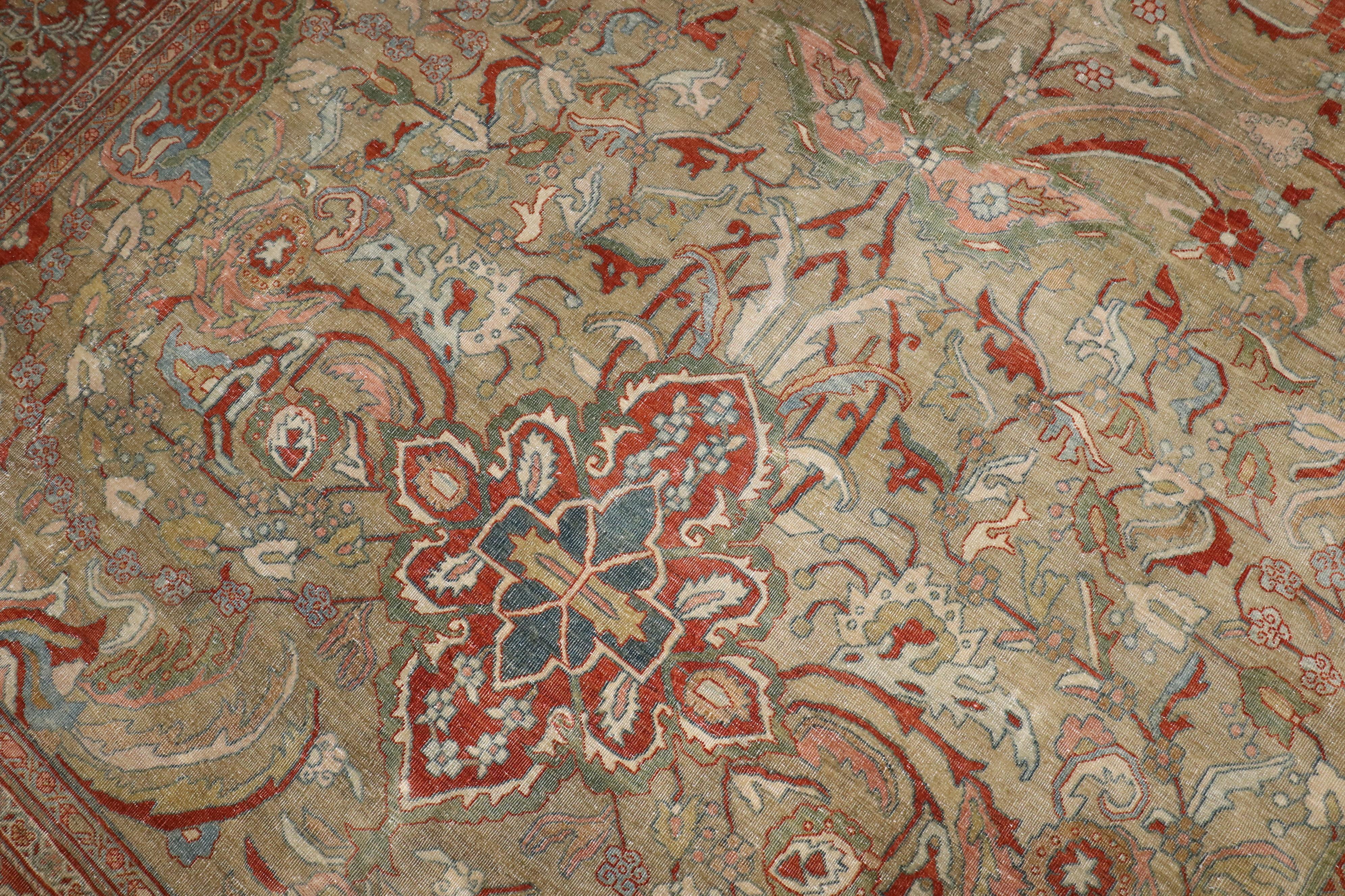 Noué à la main Tapis antique persan Sarouk Ferahan de la collection Zabihi en vente