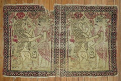 Zabihi Collection Mid 19th Century Lavar Kerman Pictorial Rug