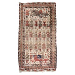 Zabihi Kollektion, Pictorial Balouch-Teppich, Mitte des 19. Jahrhunderts