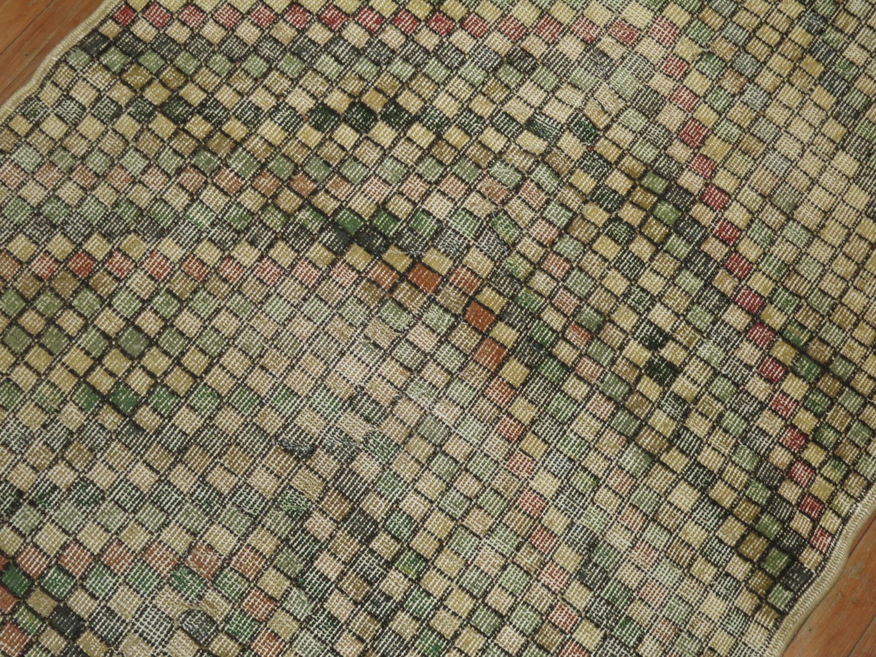 Tappeto Turco Deco della metà del XX secolo 

Dettagli
rug no.	r5179
dimensione	3' 5