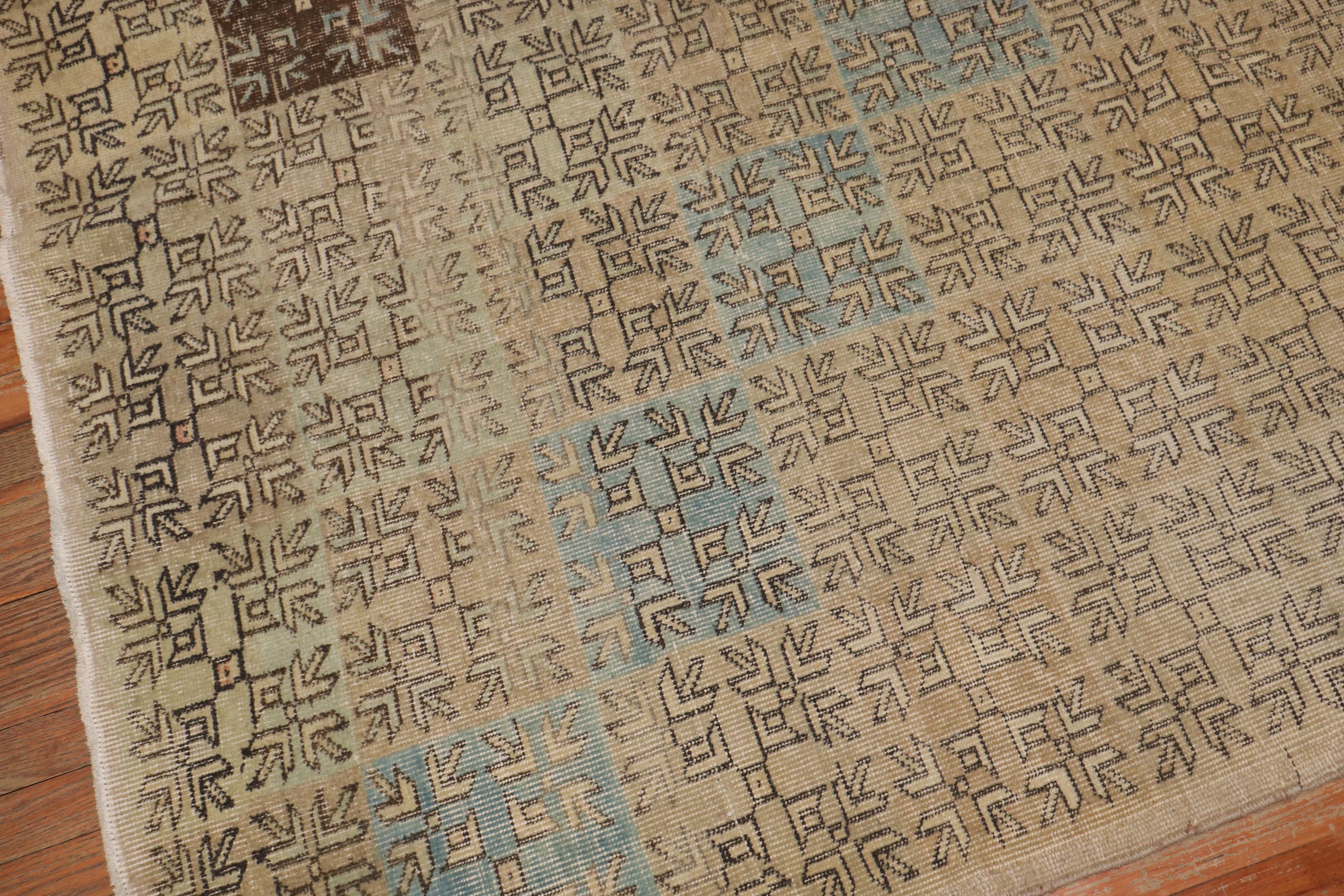 Colección Zabihi Alfombra Turca Deco de mediados del siglo XX Anudado a mano en venta