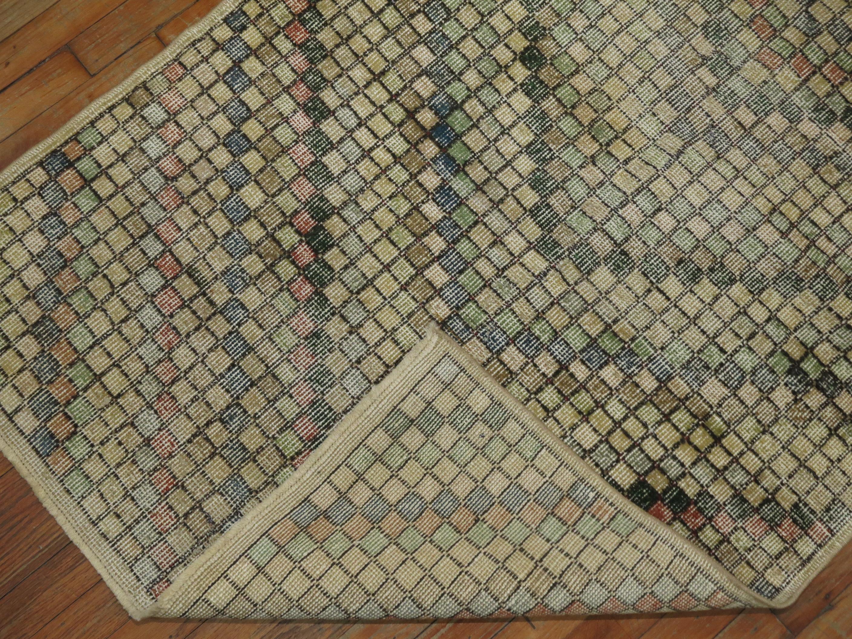 Tappeto Deco Turco della Collezione Zabihi della metà del XX secolo in vendita 3