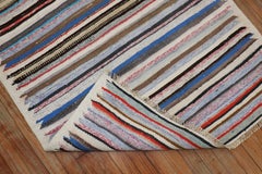 Zabihi Collection Mid Century Persian Striped Kilim Runner