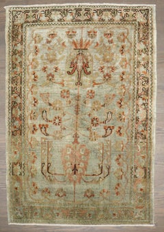 Zabihi Collection Mini Antique Persian Sarouk Rug