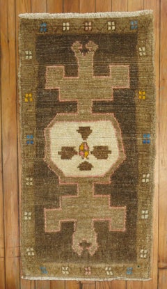 Tappeto turco anatolico Zabihi Collection'S Mini Brown