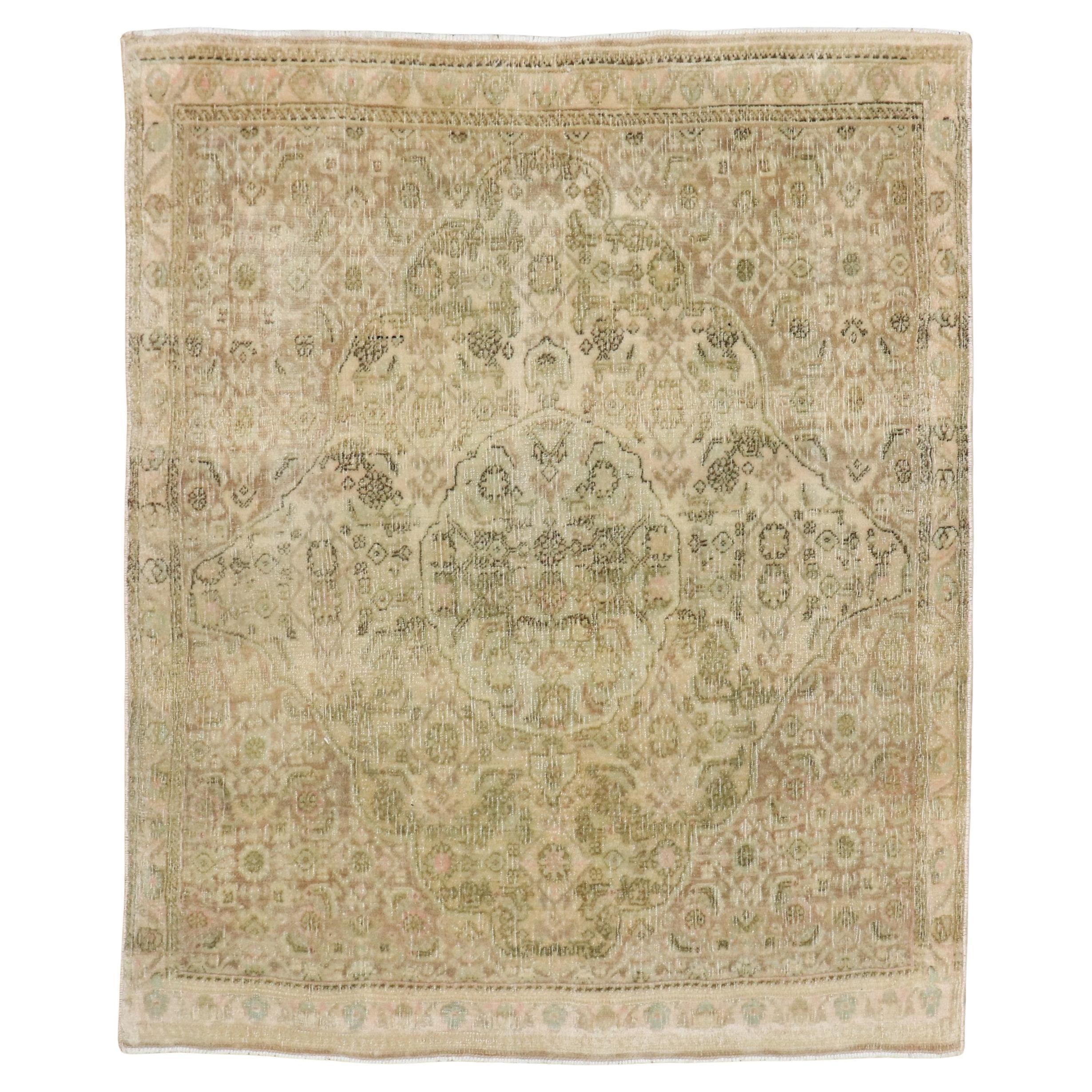 Zabihi Collection Mini Persisch Tabriz Quadratischer Teppich