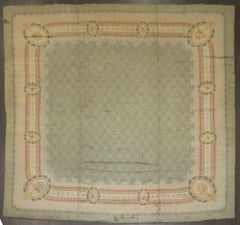 Zabihi Collection Mint Green Color Irish Donegal Rug