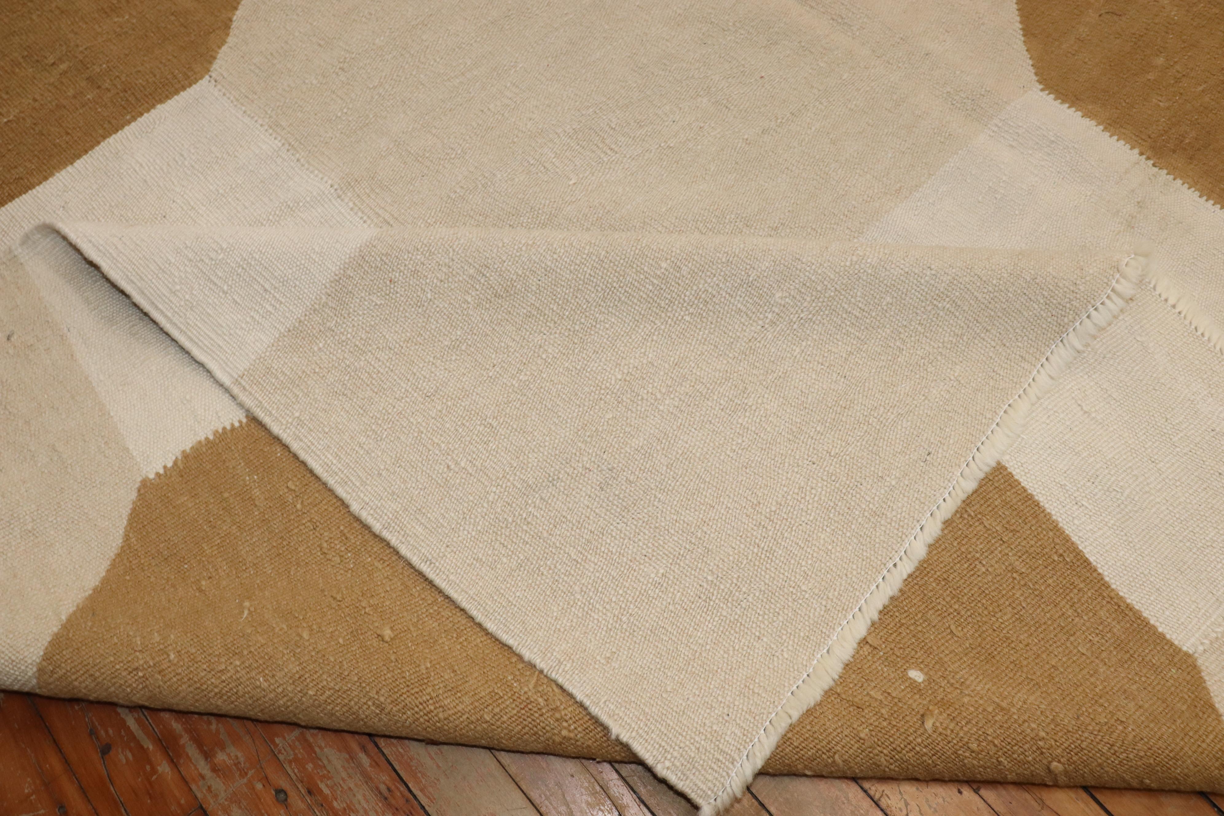 Hand-Knotted Zabihi Collection Modern Persian Kilim For Sale