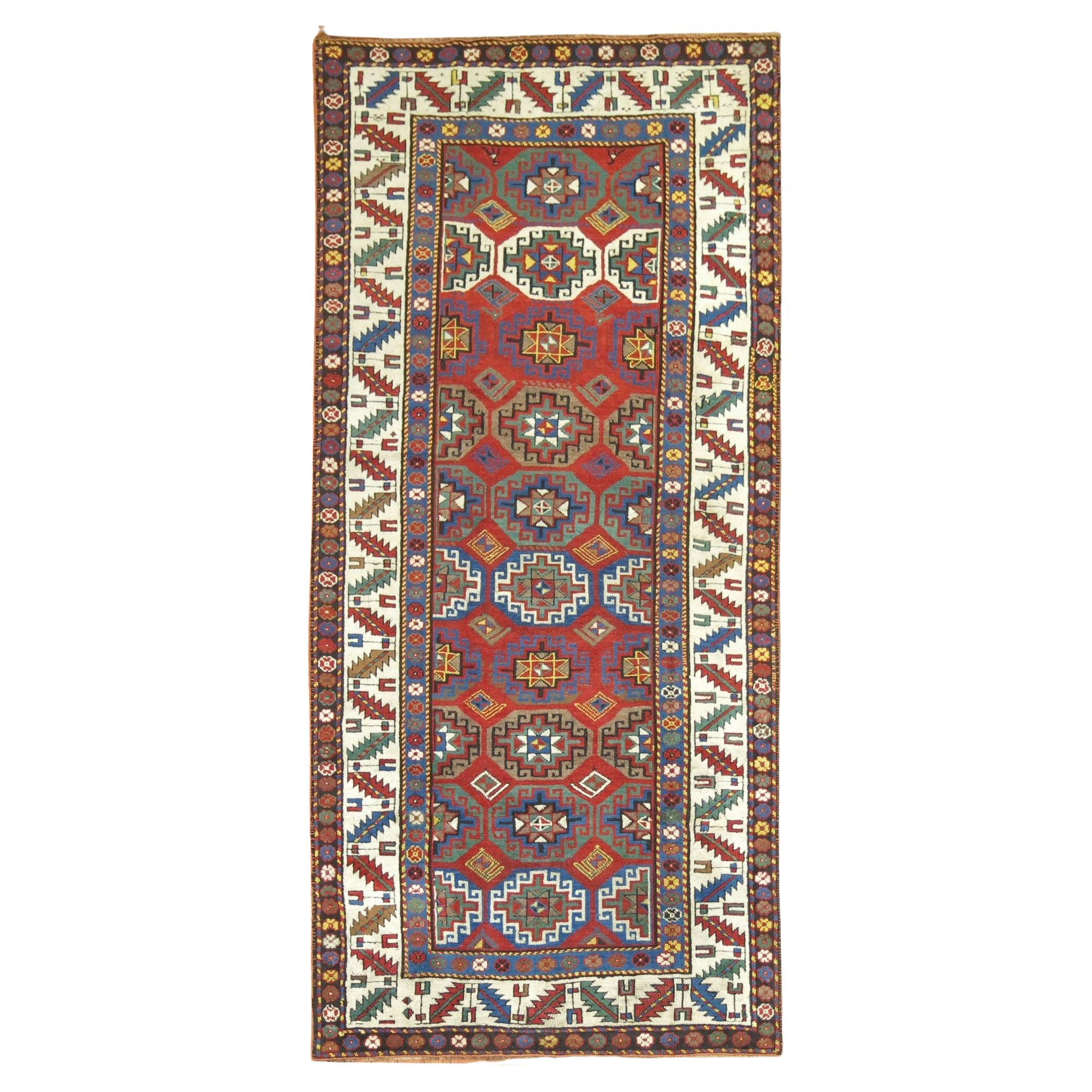 Zabihi Collection Moghan Antique Caucasian Kazak runner