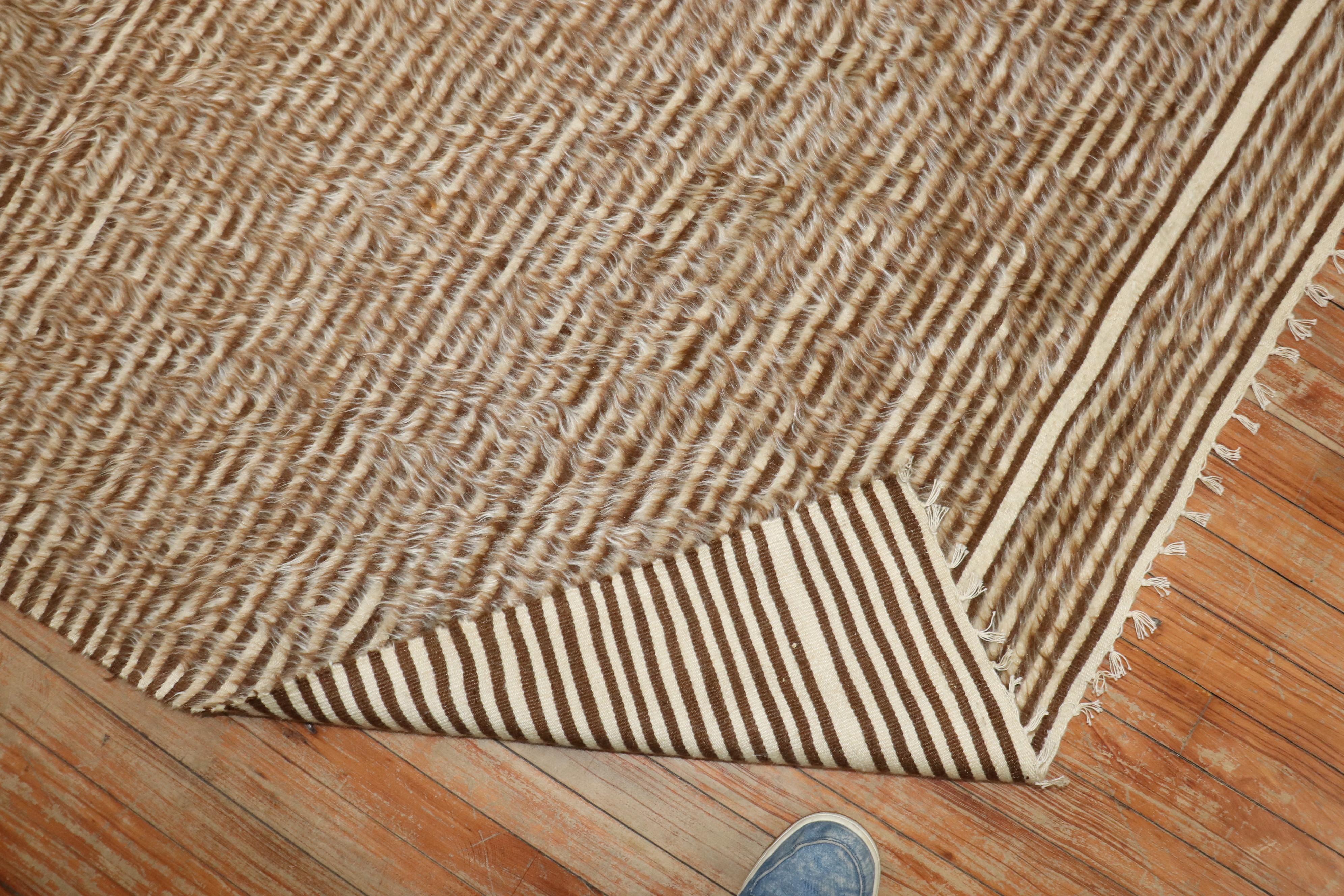 Zabihi Collection Mohair Turkish Rug In Good Condition For Sale In New York, NY