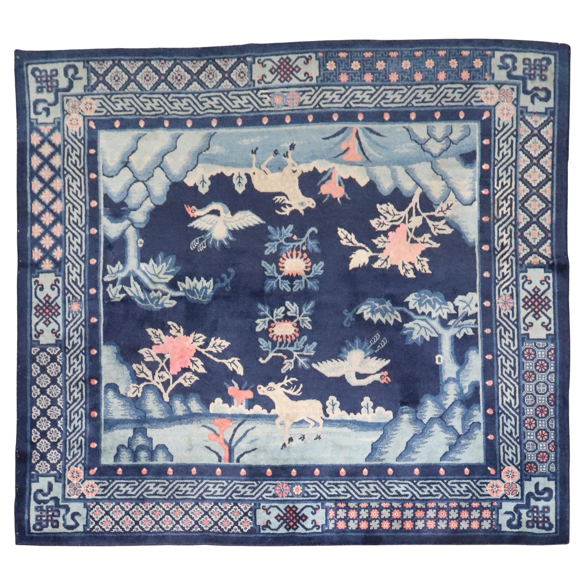 Collection Zabihi Tapis carré en forme d'animal de Mongolie en vente