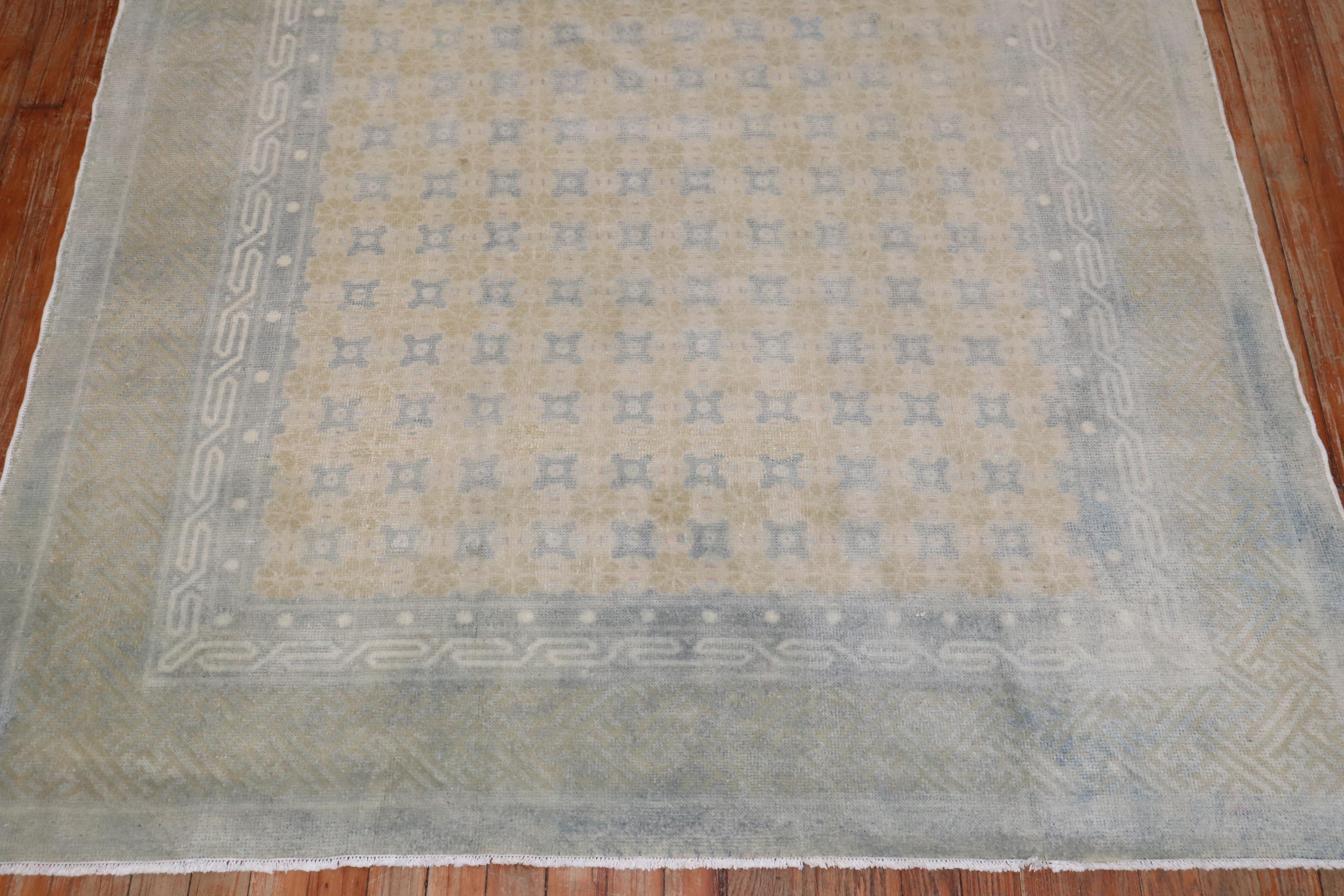 Zabihi Collection Muted Antique Chinese Rug For Sale 2