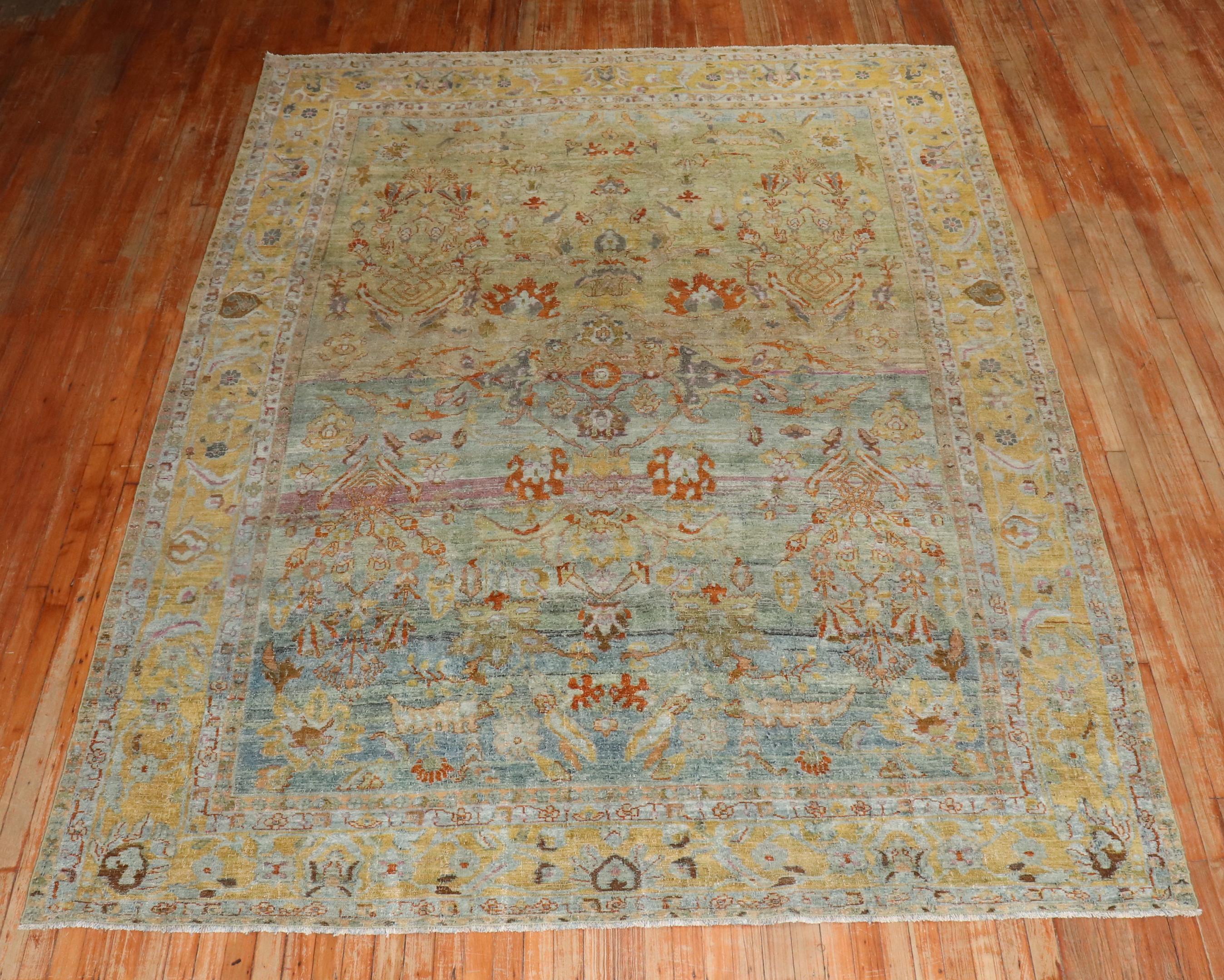 Zabihi Collection Mysterious Antique Persian Rug In Good Condition For Sale In New York, NY