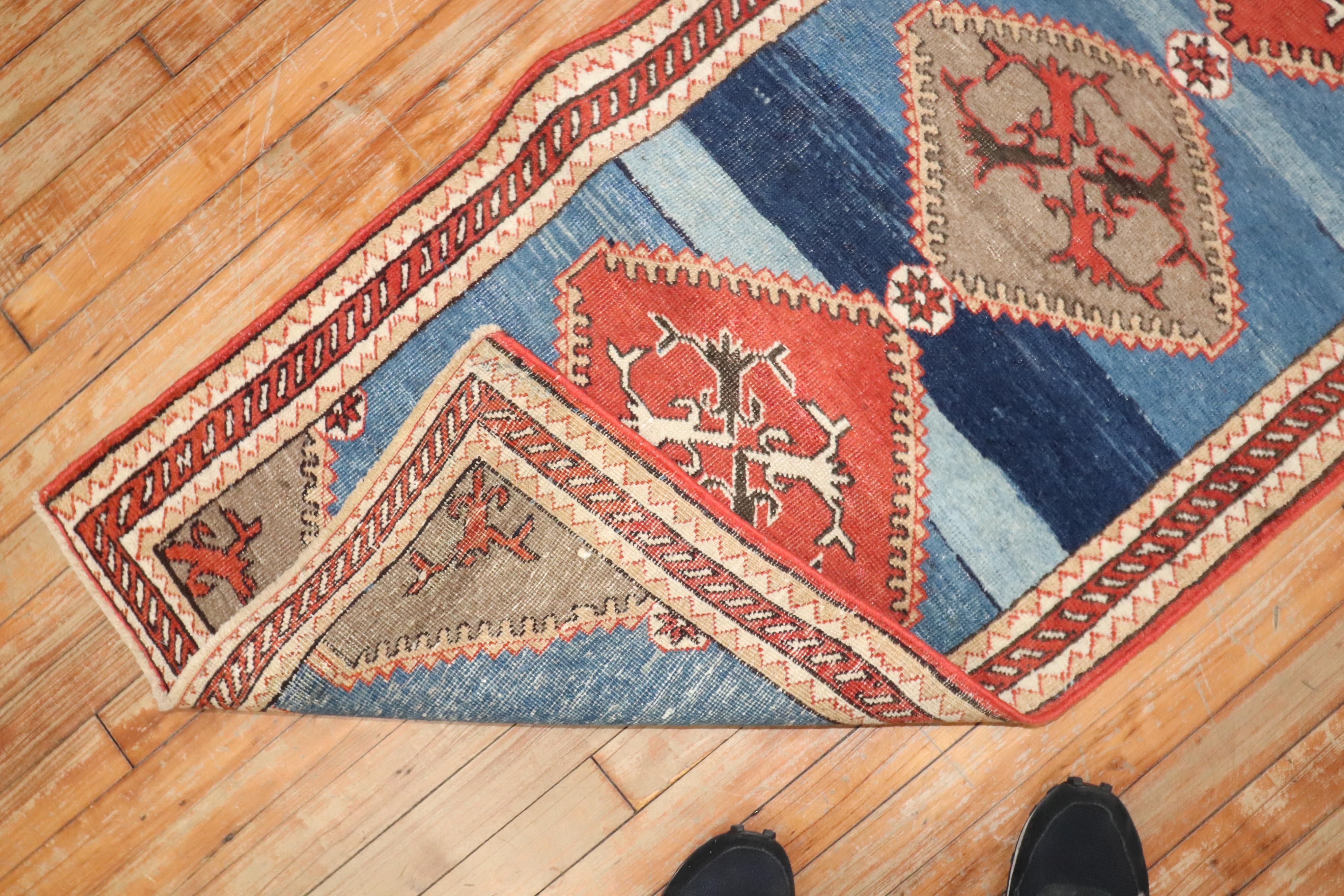 20th Century Zabihi Collection Narrow Antique Northwest Persian Tribal Runner For Sale
