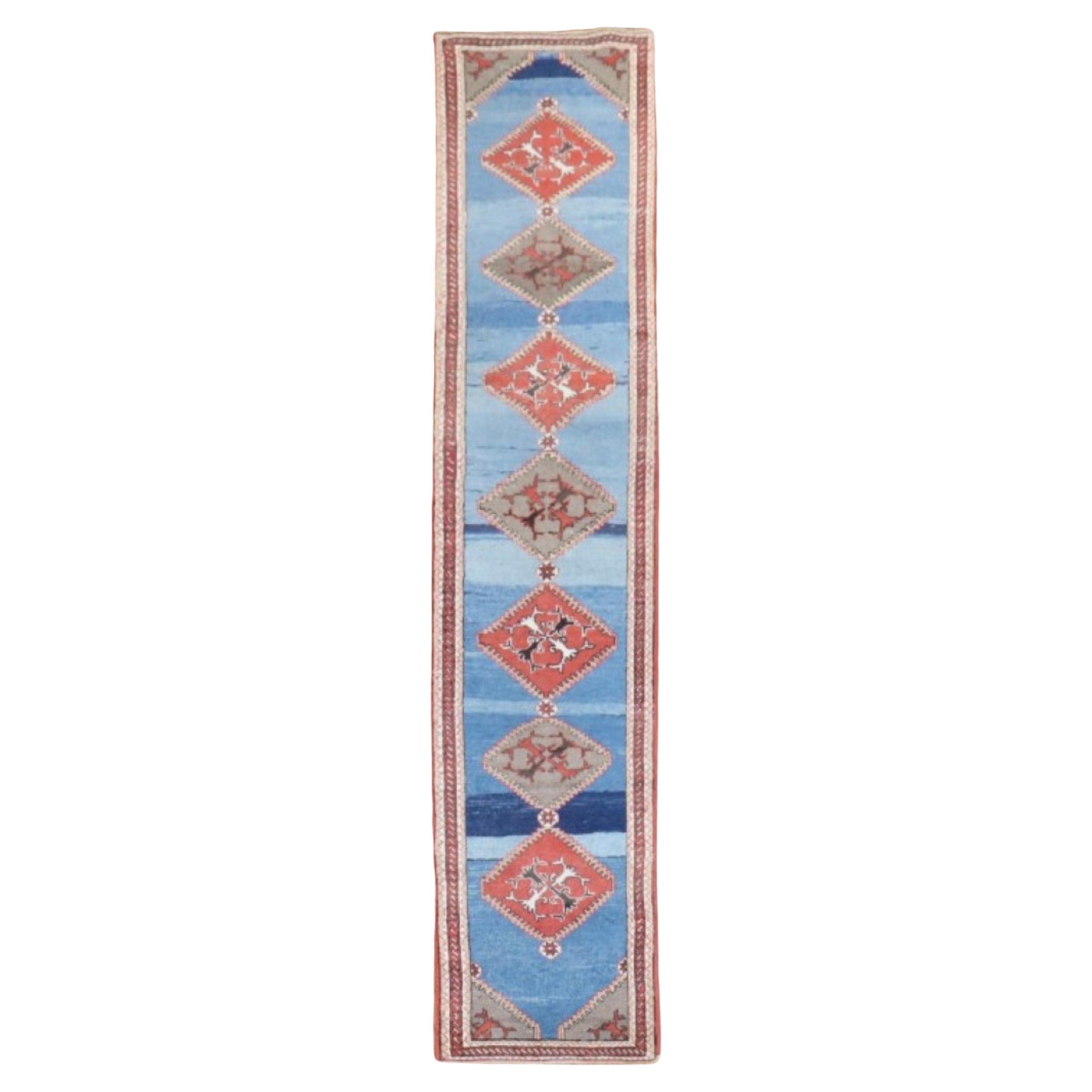 Zabihi Collection Narrow Antique Northwest Persian Tribal Runner