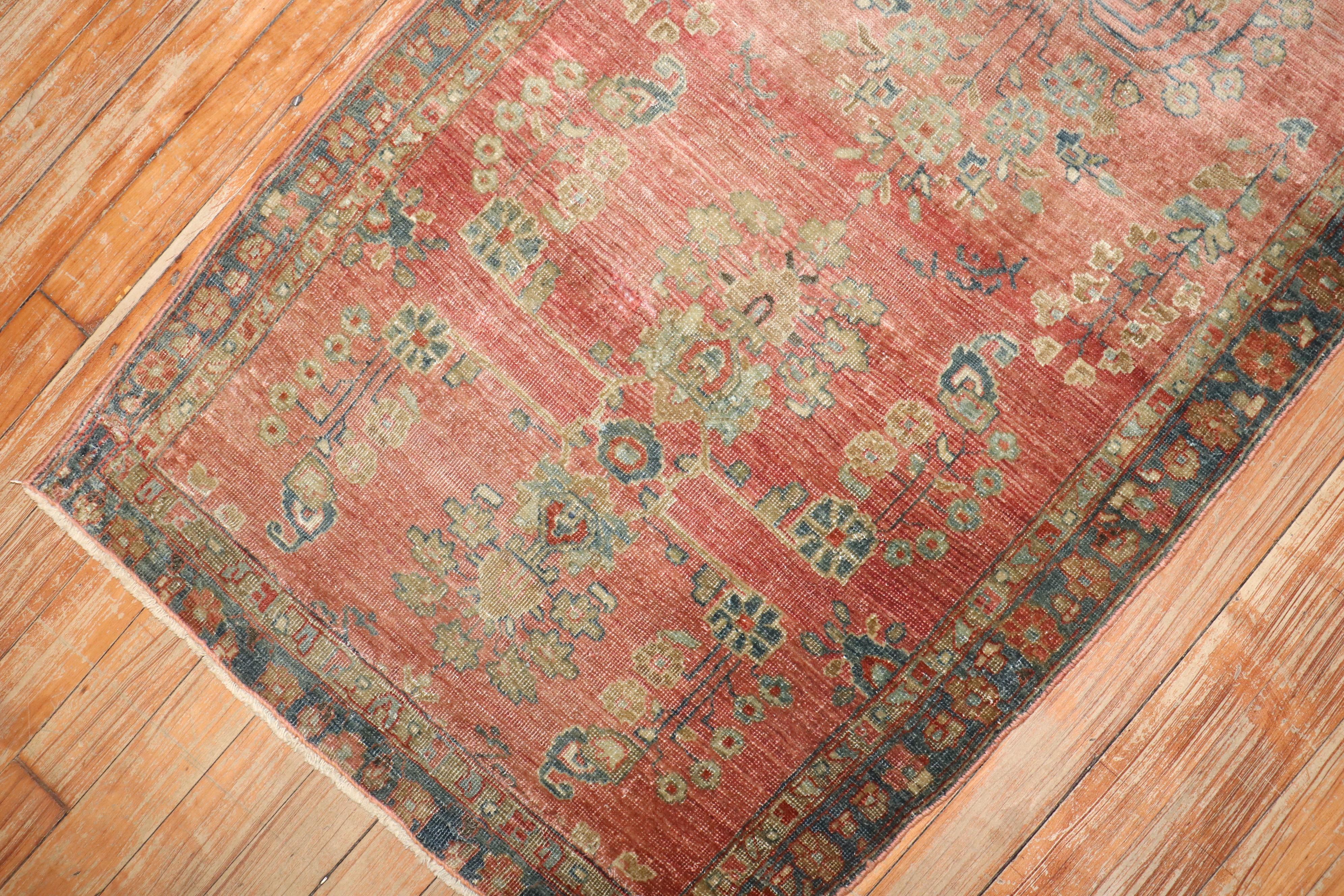 Zabihi Collection Narrow Antique Persian Kashan Runner For Sale 1