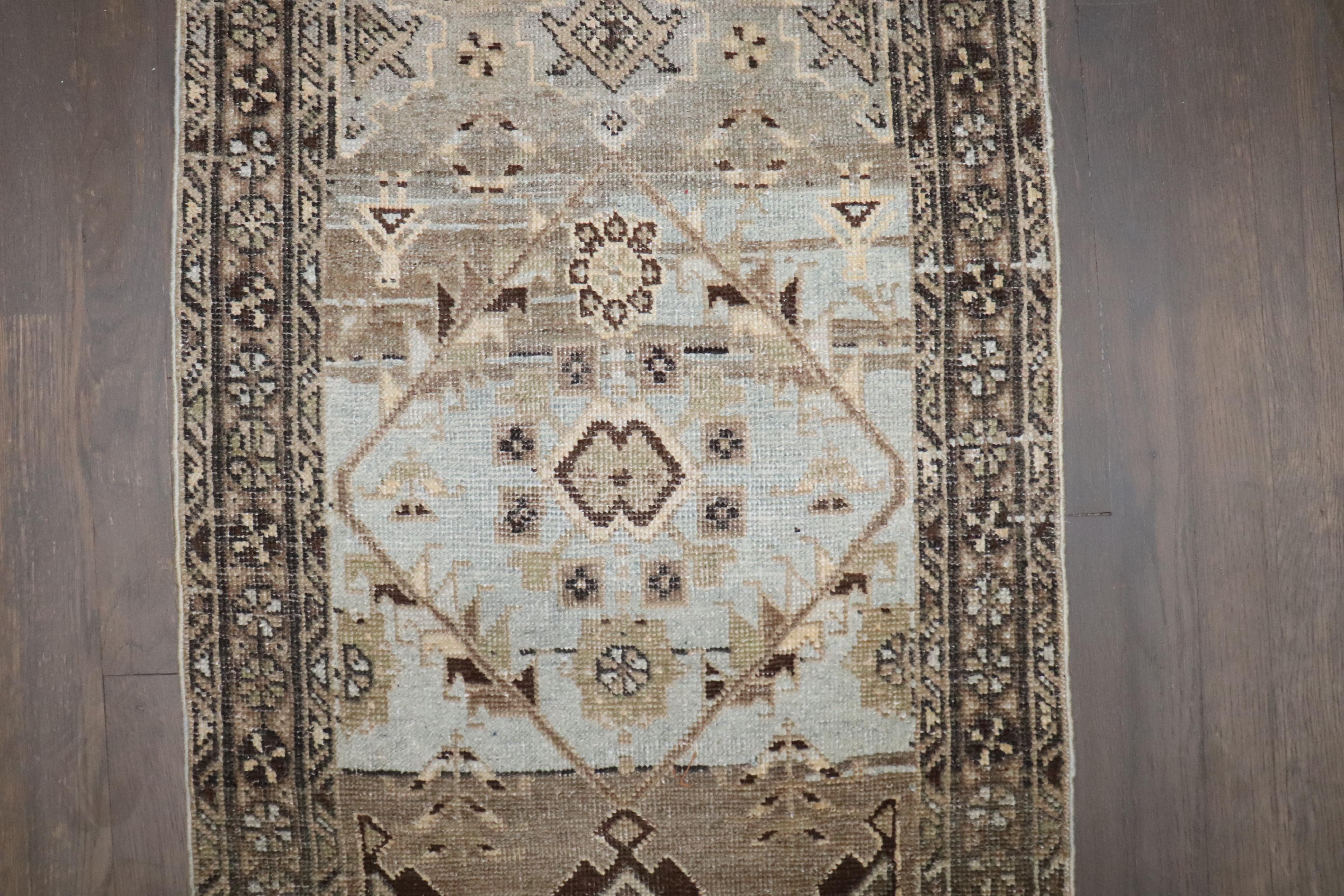 20th Century Zabihi Collection Narrow Antique Persian Malayer Runner For Sale