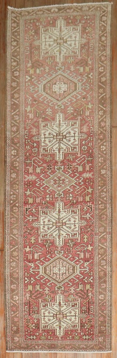 Zabihi Collection Narrow Persian Neutral Heriz Runner