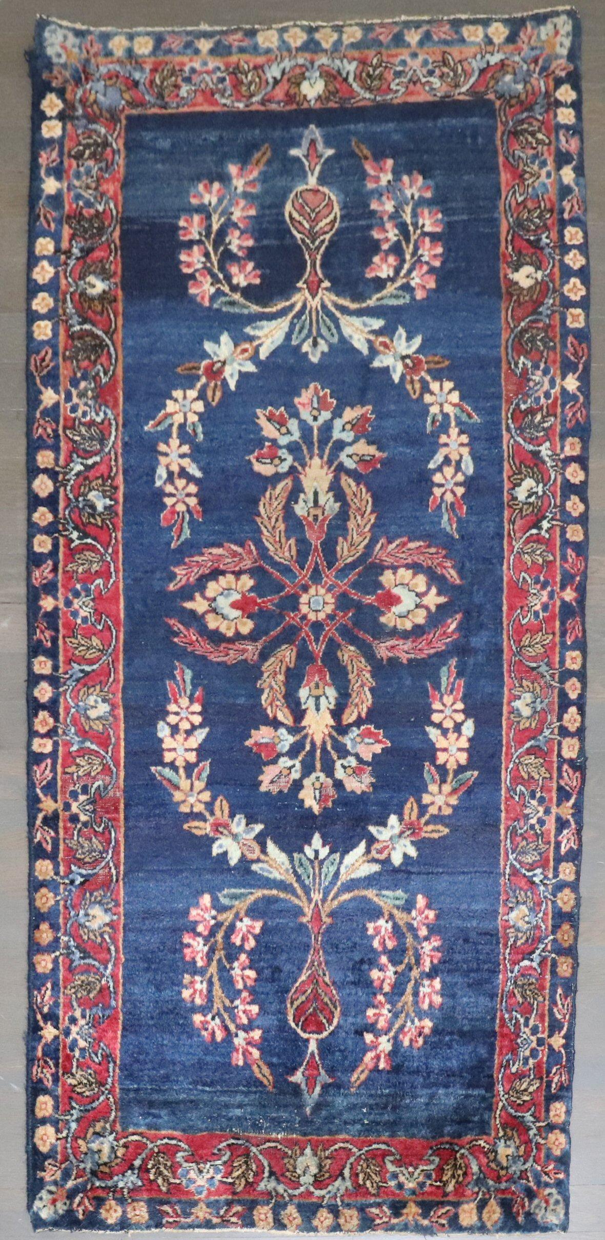 XX secolo Tappeto Zabihi Collection Navy Antique Indo Persian Sarouk in vendita