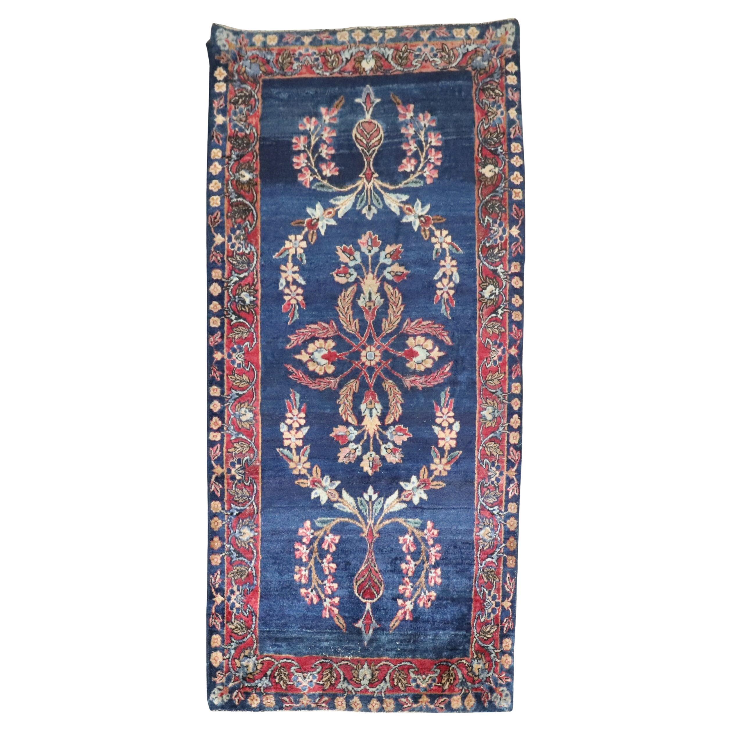Tappeto Zabihi Collection Navy Antique Indo Persian Sarouk in vendita