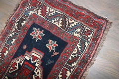 Zabihi Collection Navy Antique Persian Veramin Mini Rug