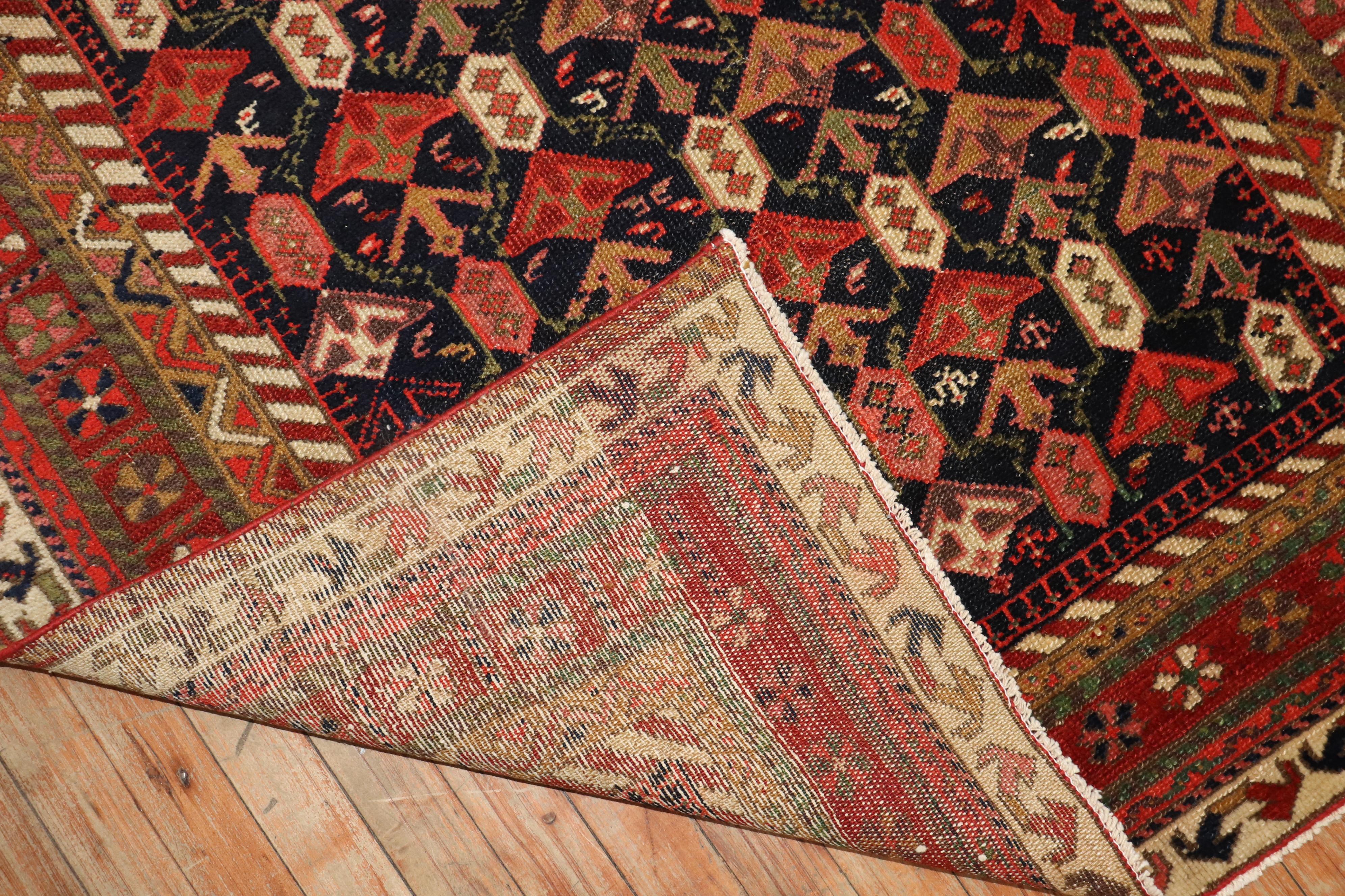 Tabriz Tappeto d'Accento Zabihi Collection Northwest Persian Malayer Navy in vendita