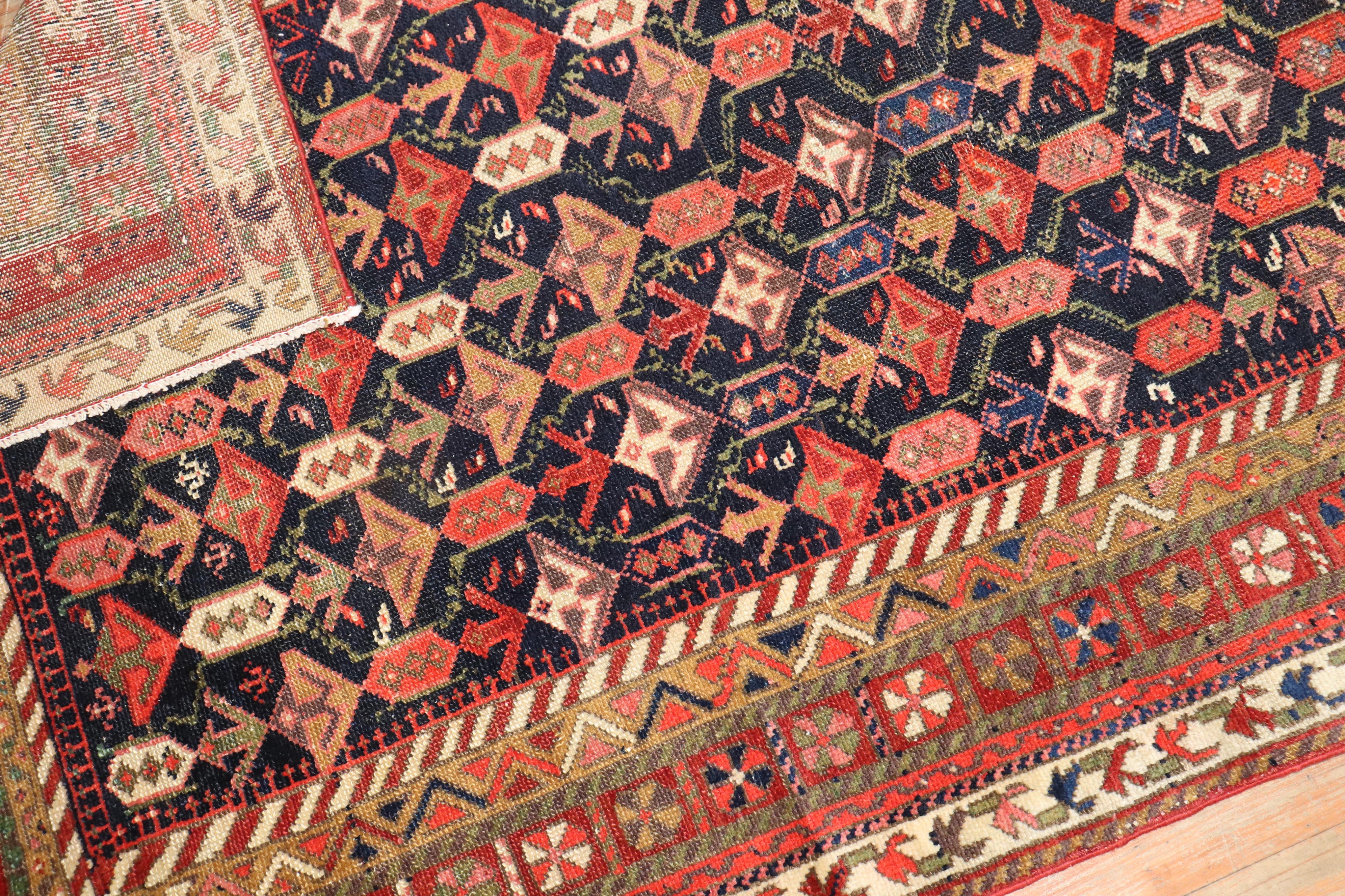 XX secolo Tappeto d'Accento Zabihi Collection Northwest Persian Malayer Navy in vendita