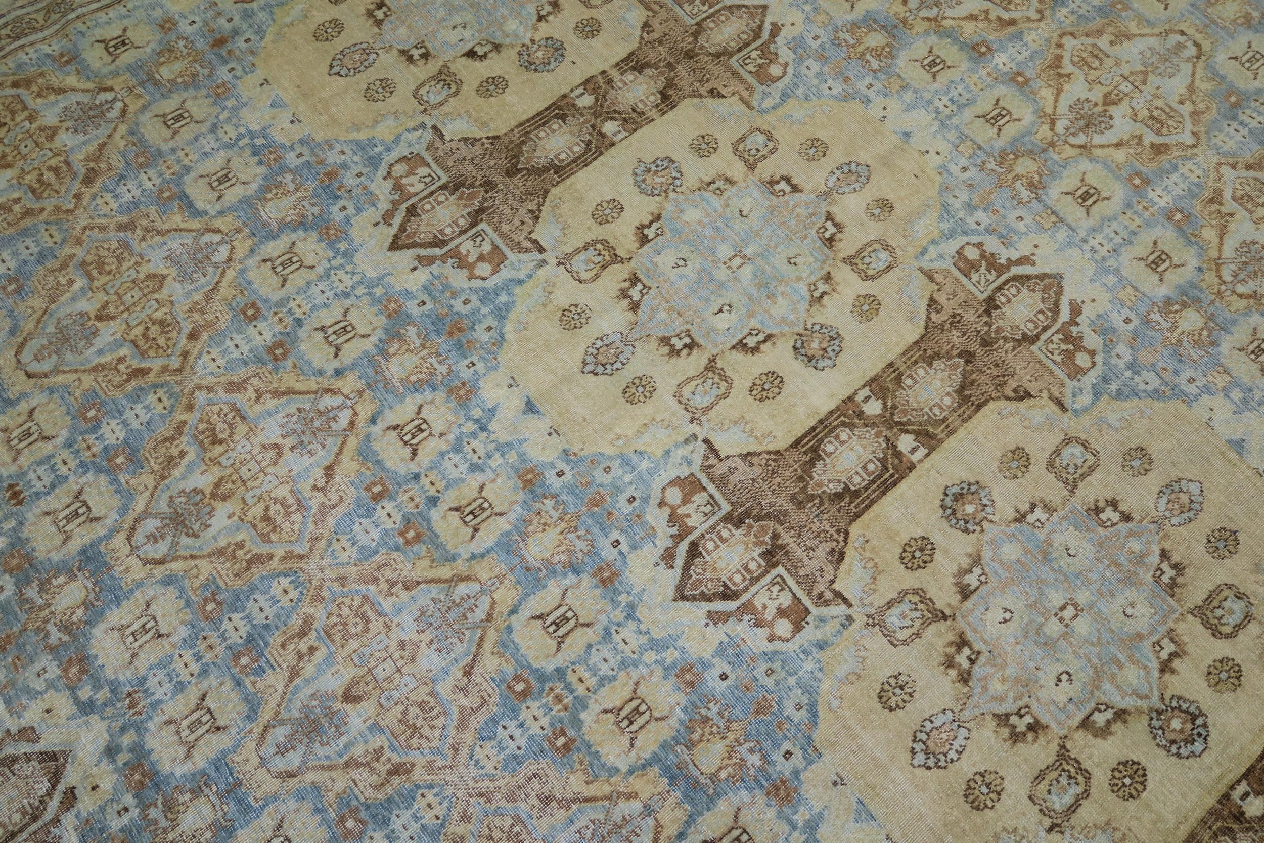 20th Century Zabihi Collection Northwest Persian Sky Blue Room Size Rug For Sale